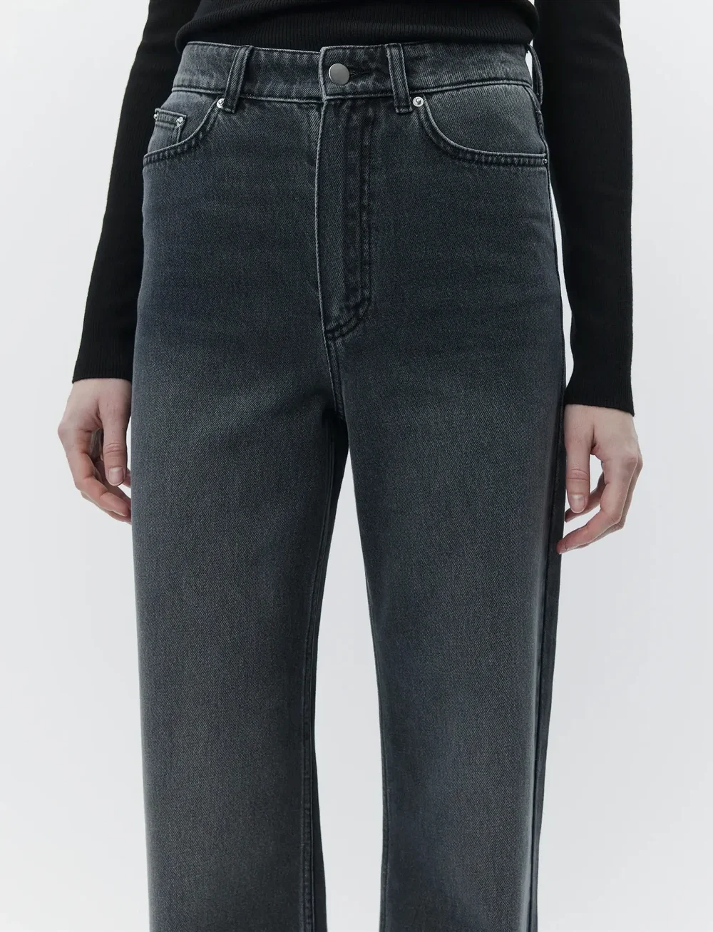 Day Birger et Mikkelsen - Cai - Rigid Denim Stretch - hosen mit weitem bein - black - 5