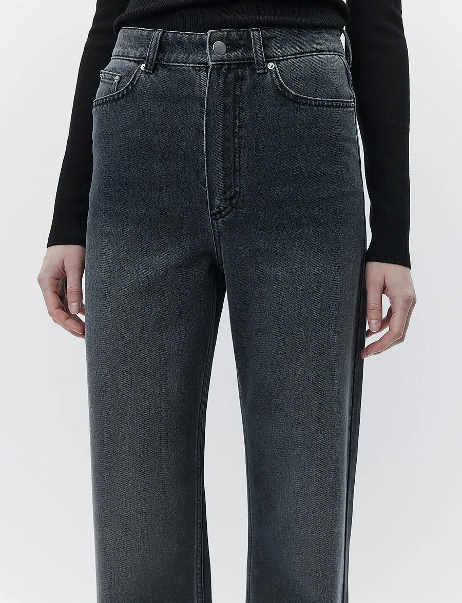 Day Birger et Mikkelsen - Cai - Rigid Denim Stretch - hosen mit weitem bein - black - 5
