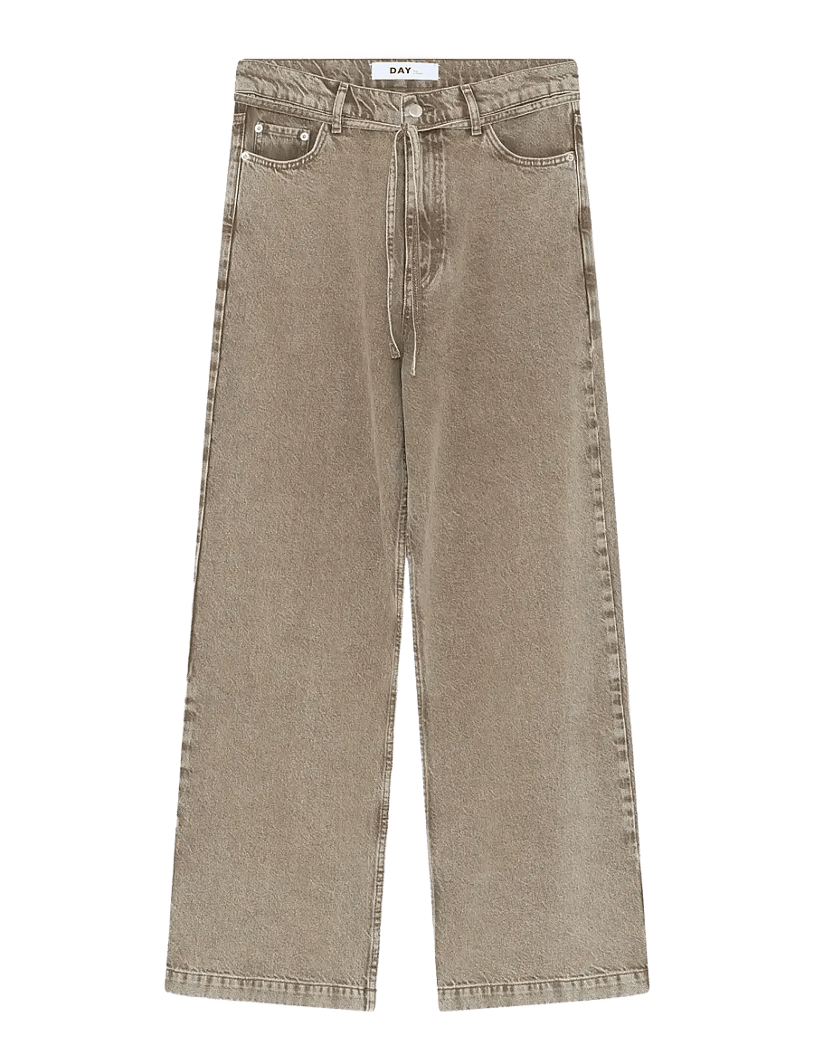 Day Birger et Mikkelsen - Elijah - Sand Washed Denim - hosen mit weitem bein - ermine - 1
