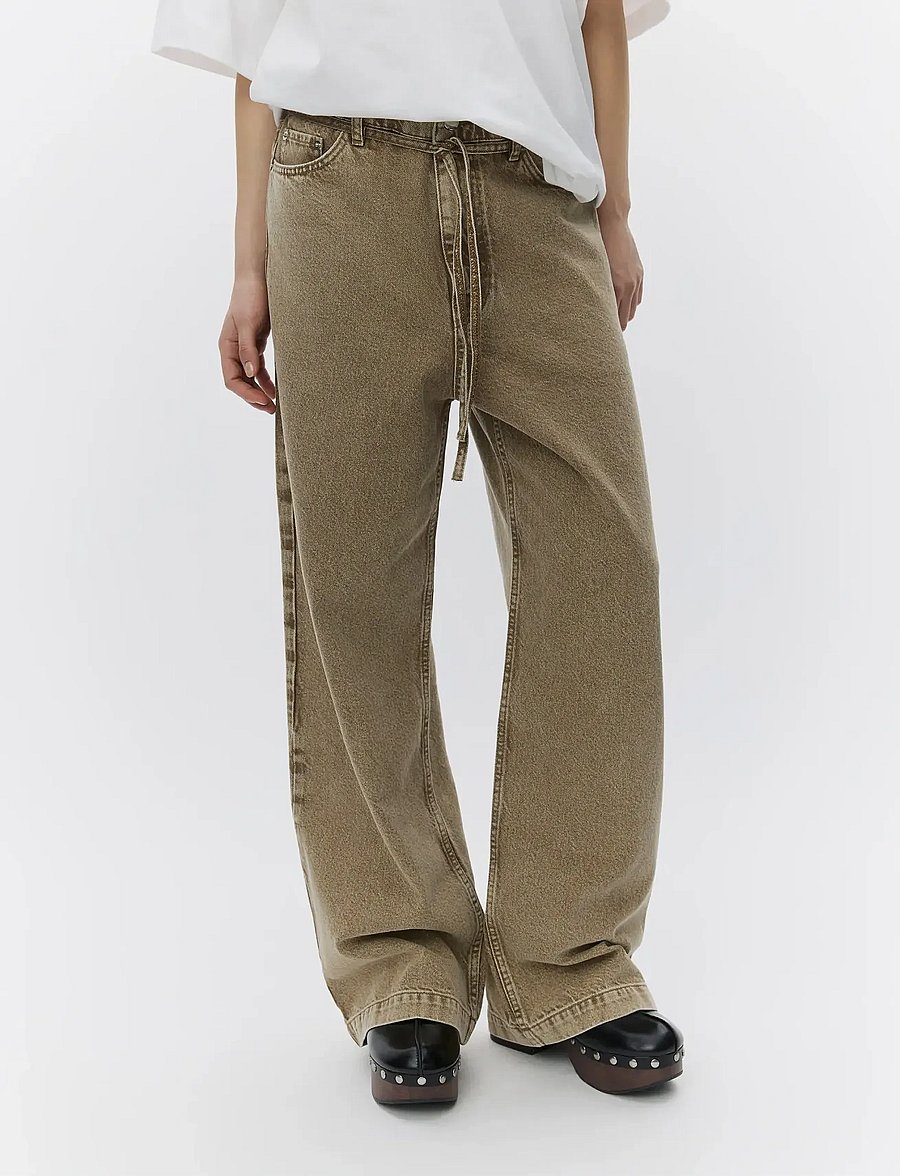 Day Birger et Mikkelsen - Elijah - Sand Washed Denim - hosen mit weitem bein - ermine - 0