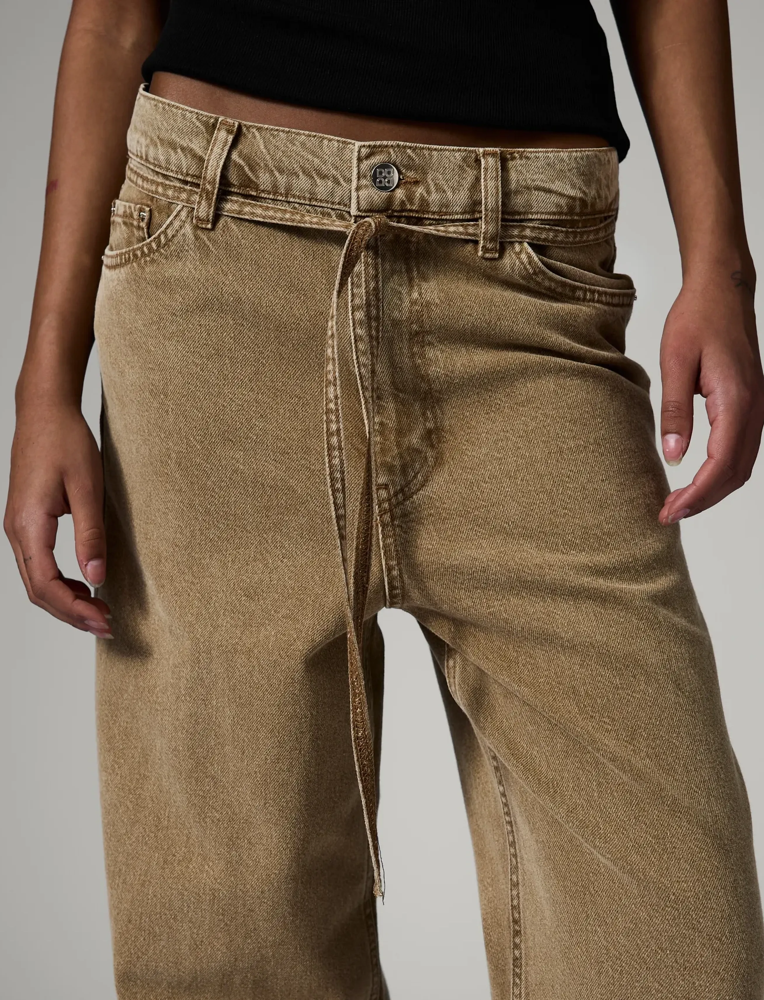 Day Birger et Mikkelsen - Elijah - Sand Washed Denim - hosen mit weitem bein - ermine - 5