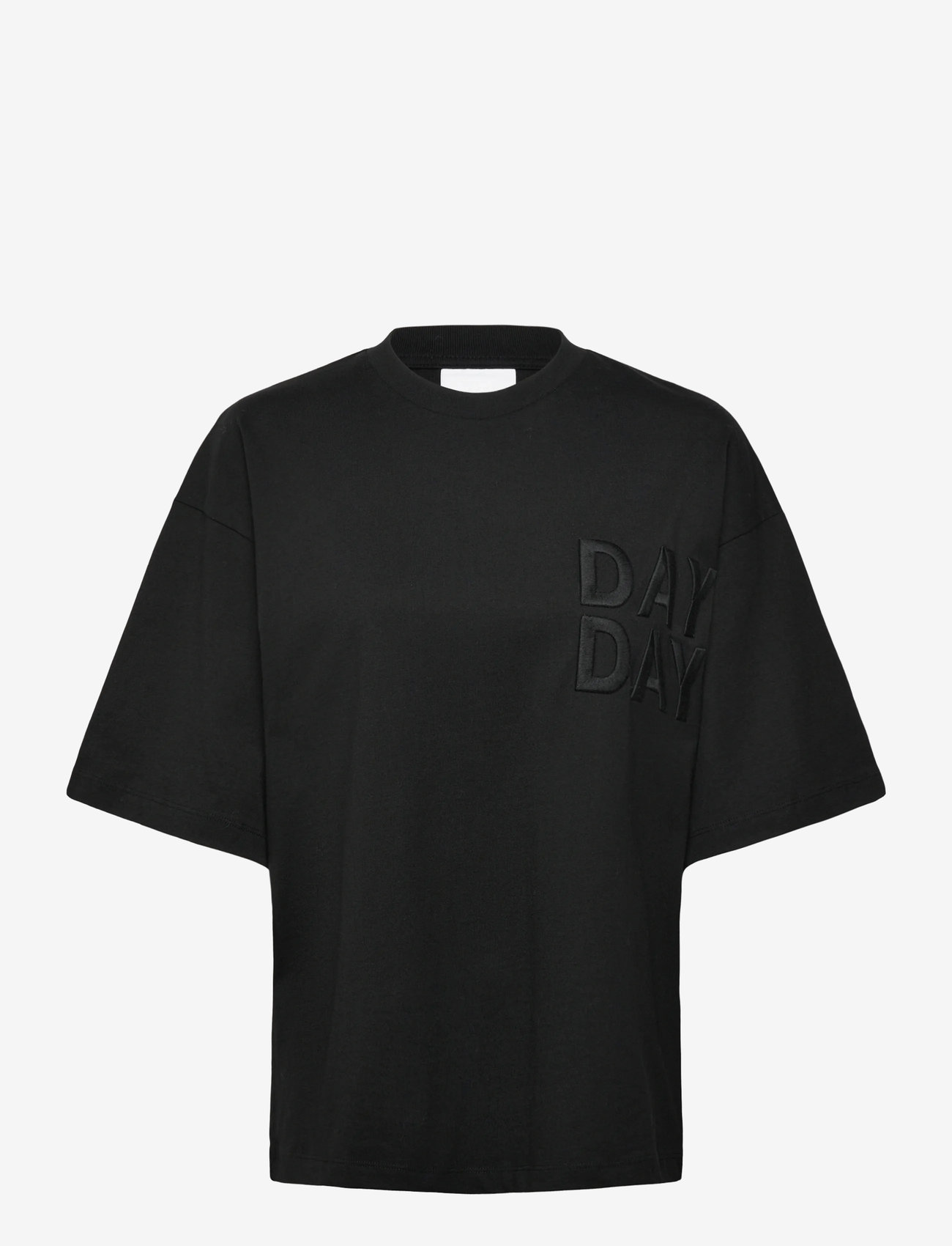 Day Birger et Mikkelsen - Drew Embroidery - Heavy Jersey - t-shirts - black - 0