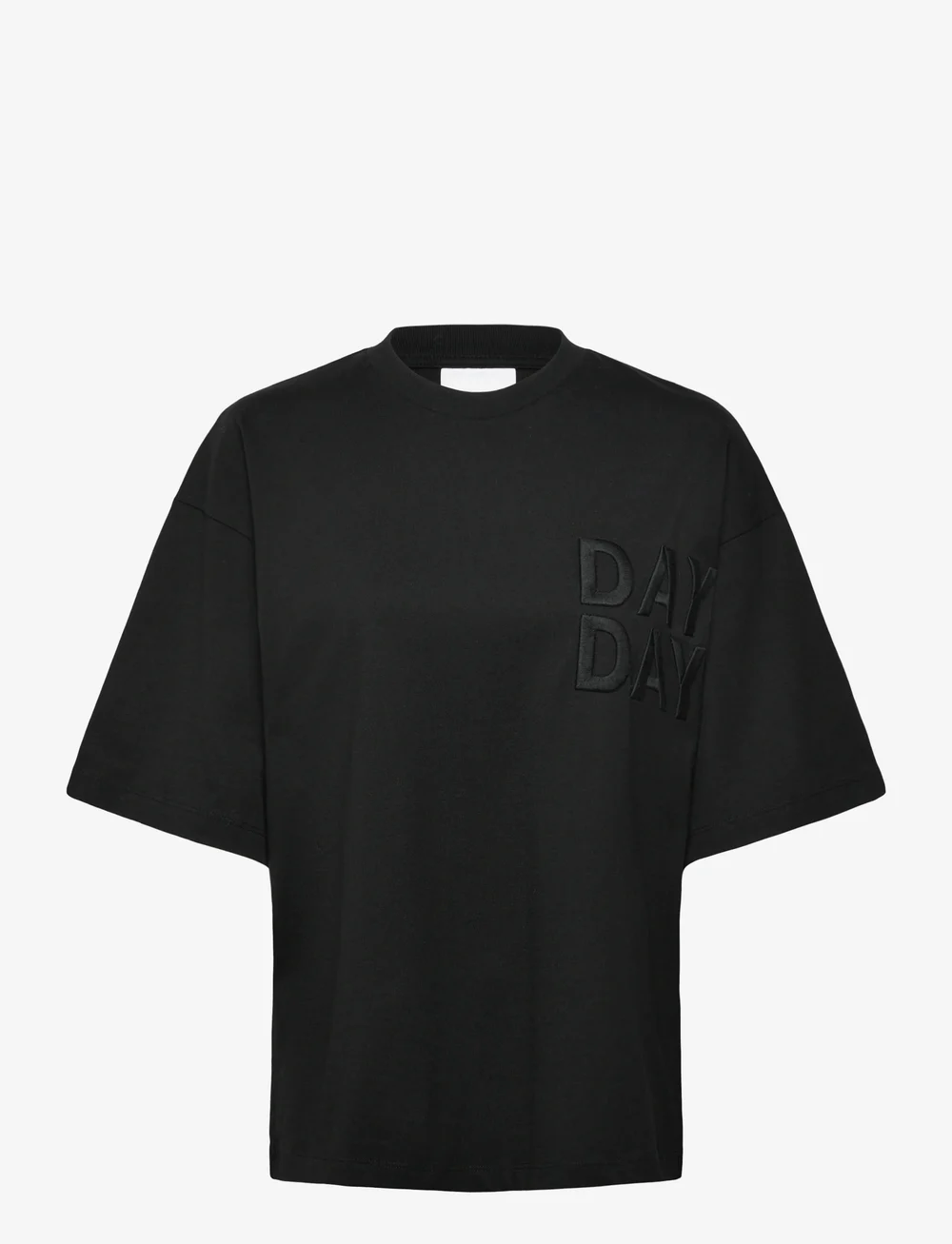 Day Birger et Mikkelsen - Drew Embroidery - Heavy Jersey - t-shirts - black - 0