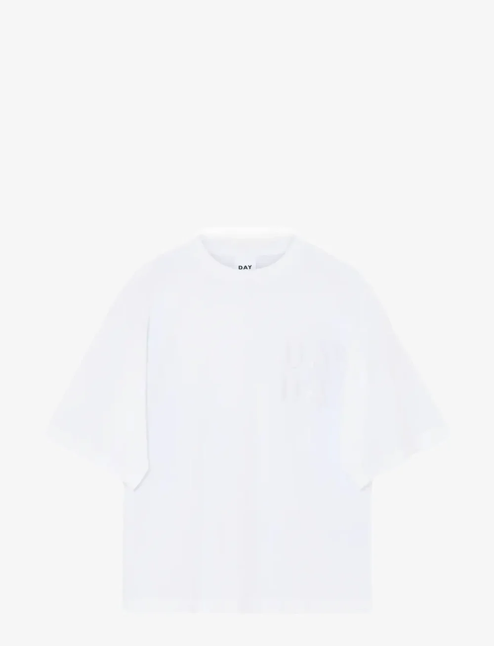 Day Birger et Mikkelsen - Drew Embroidery - Heavy Jersey - t-shirts - bright white - 1