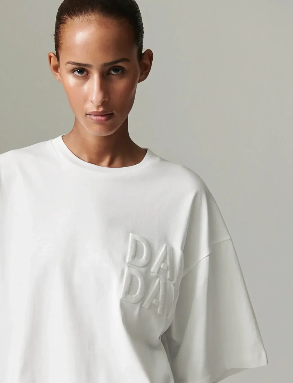 Day Birger et Mikkelsen - Drew Embroidery - Heavy Jersey - t-shirts - bright white - 3