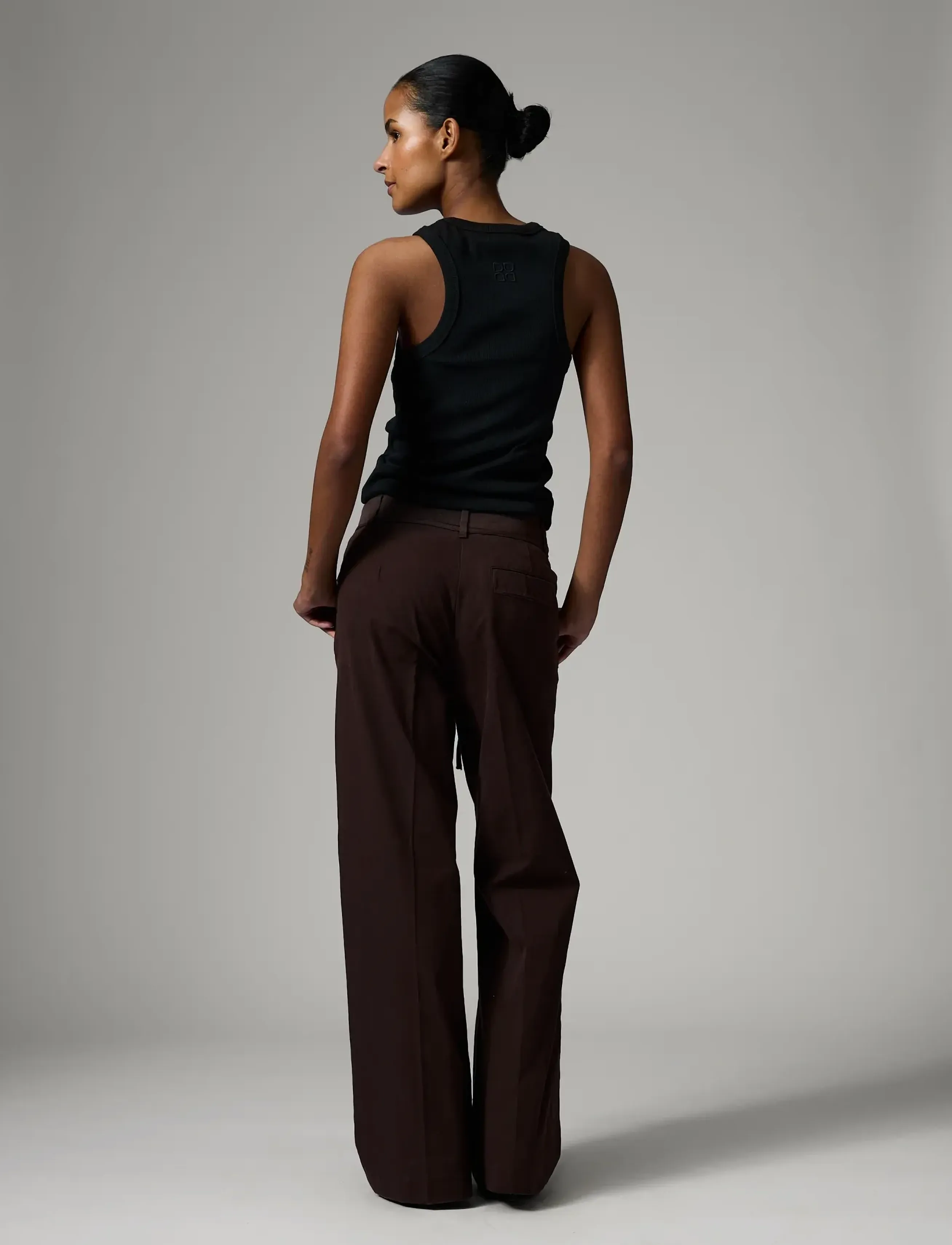 Day Birger et Mikkelsen - Jade - Modern Canvas - hosen mit weitem bein - coffee bean - 4