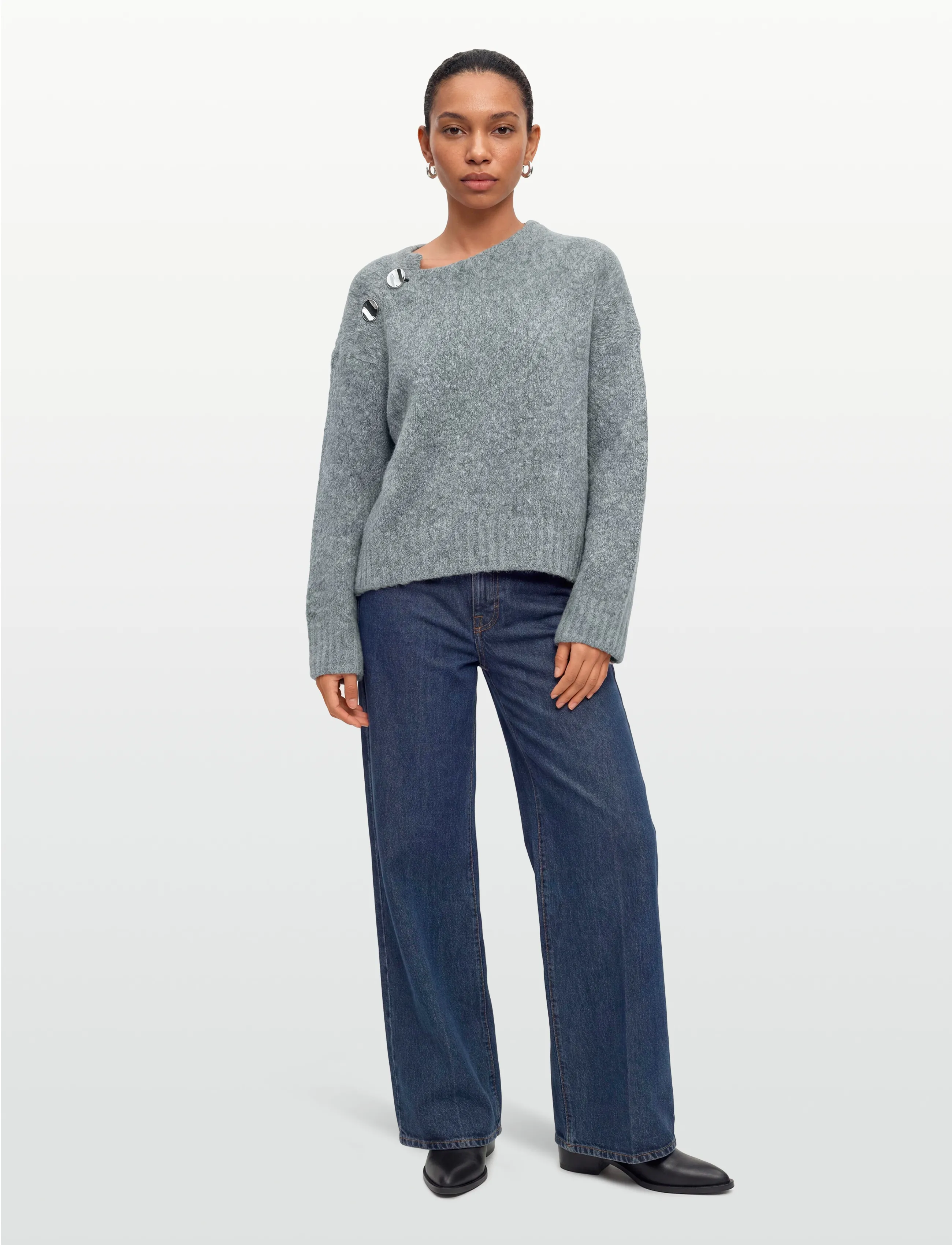 Day Birger et Mikkelsen Benito Winter Melange, XXS, Knitwear, Grau - Jumpers, Frauen