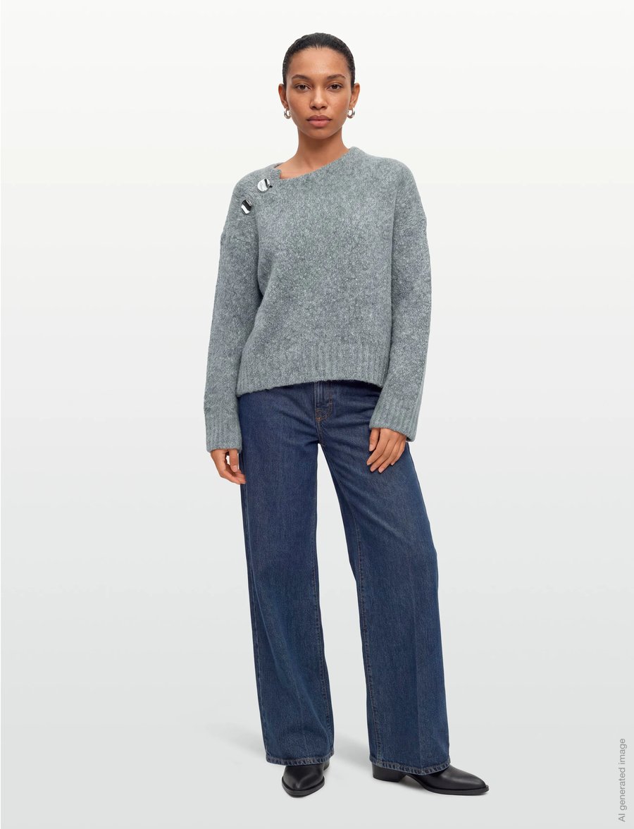 Day Birger et Mikkelsen - Benito - Winter Melange - pullover - cashmere blue melange - 0