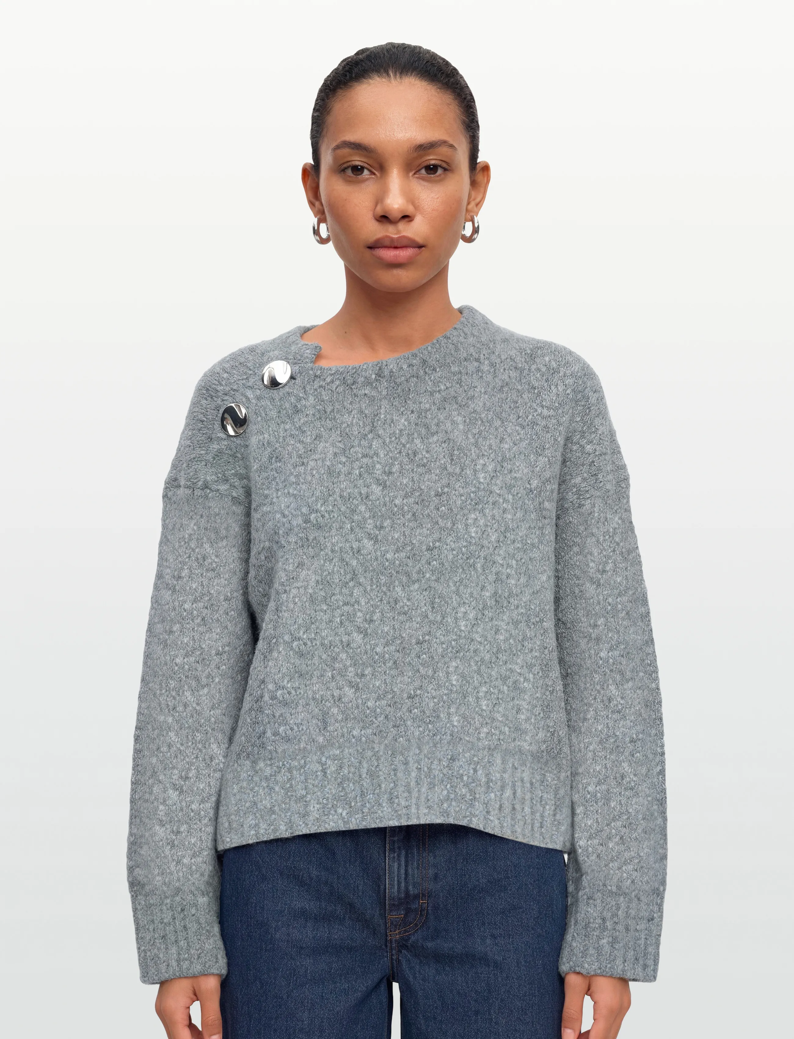 Day Birger et Mikkelsen - Benito - Winter Melange - džemperi - cashmere blue melange - 3