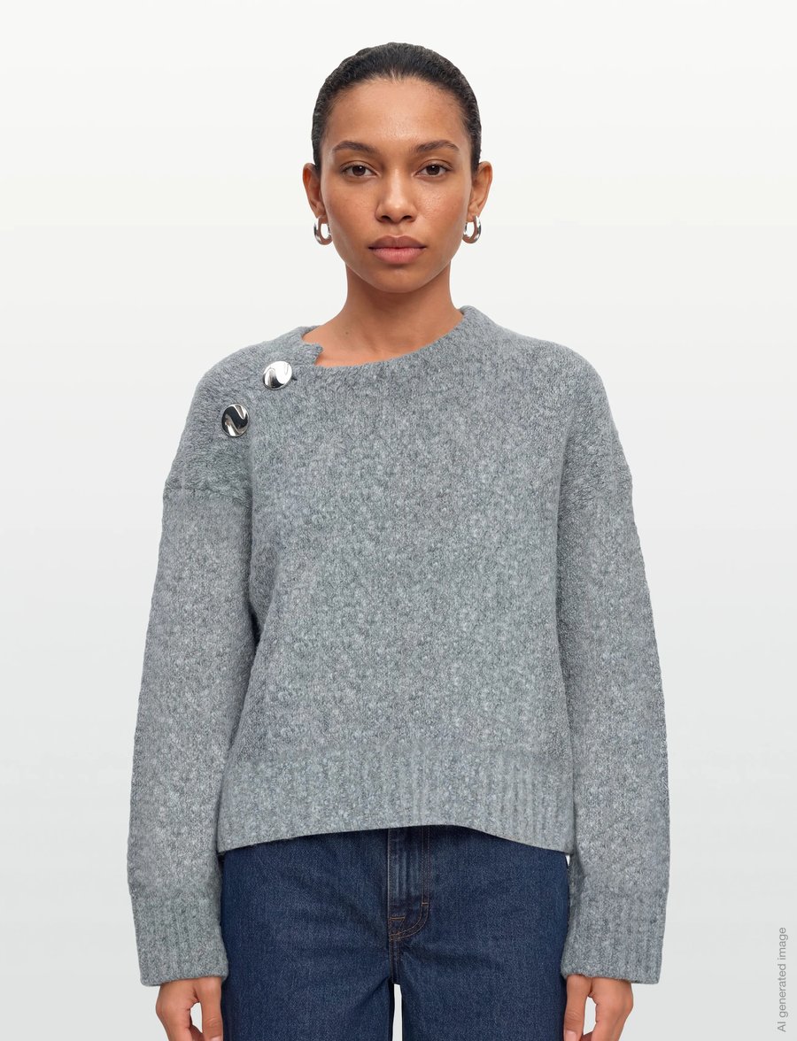 Day Birger et Mikkelsen - Benito - Winter Melange - pullover - cashmere blue melange - 3