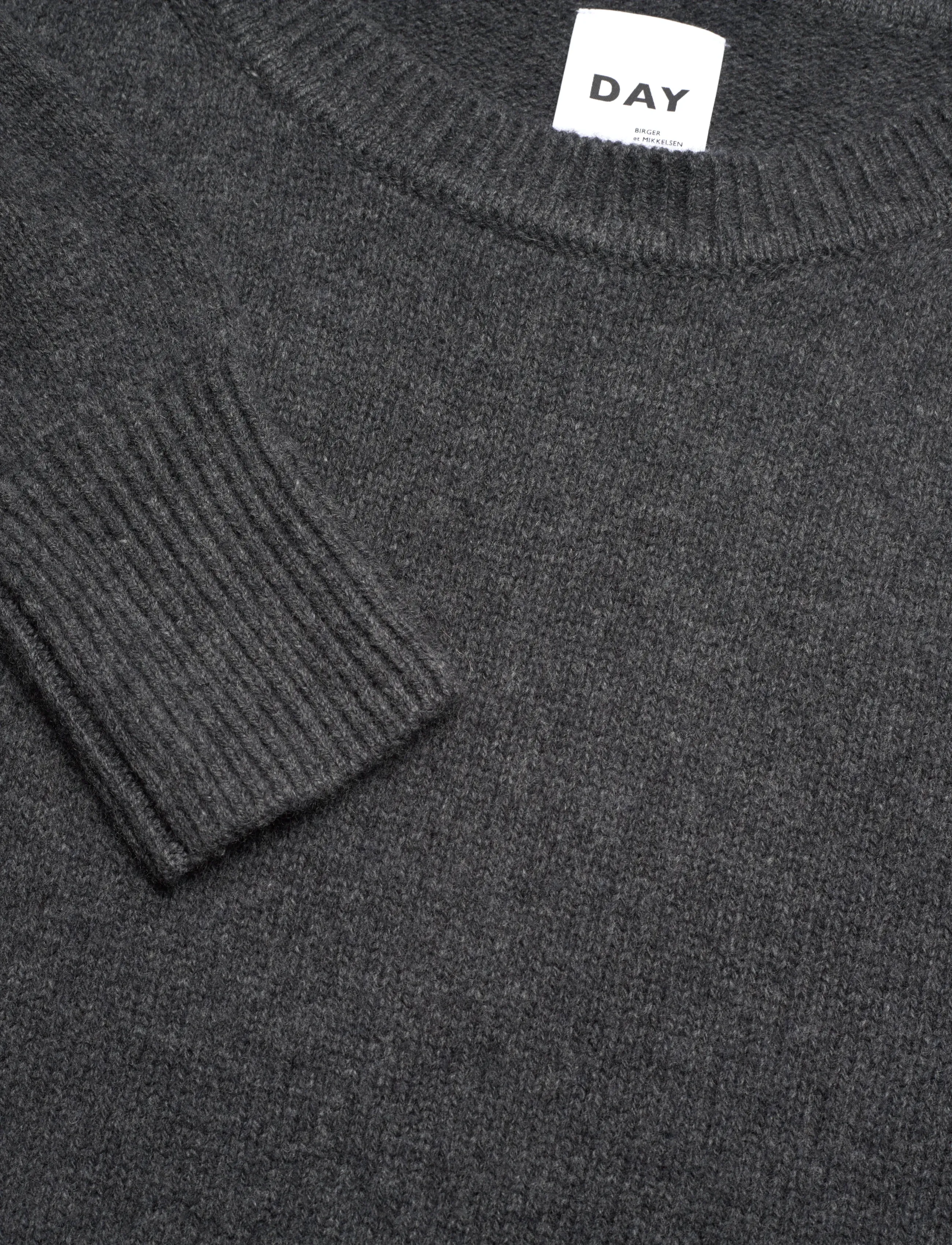 Day Birger et Mikkelsen - Cline - Soft Lamb - gebreide truien - dark grey melange - 2