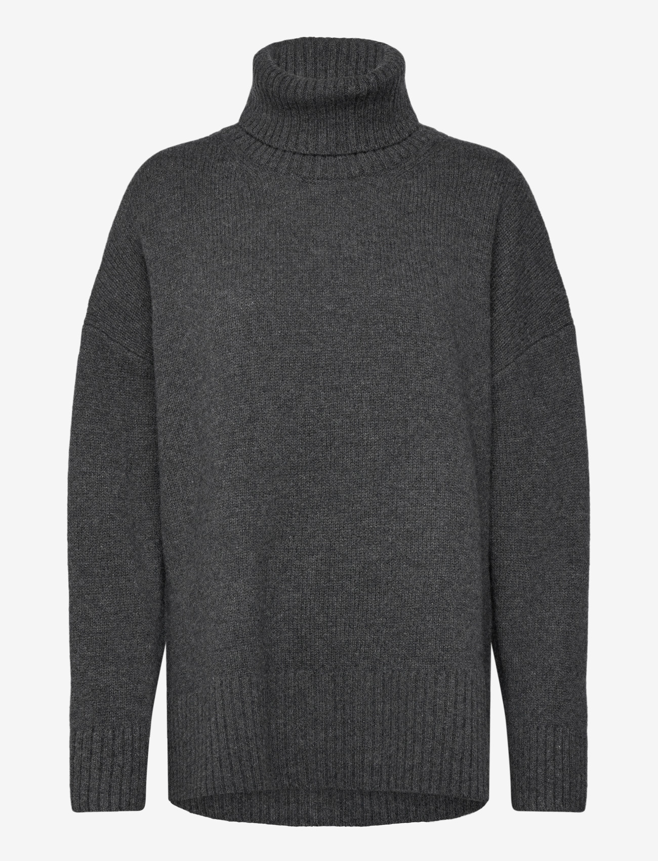 Day Birger et Mikkelsen - Lansbury - Soft Lamb - rullekraver - dark grey melange - 0