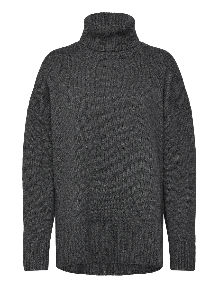 Day Birger et Mikkelsen - Lansbury - Soft Lamb - rollkragenpullover - dark grey melange - 0