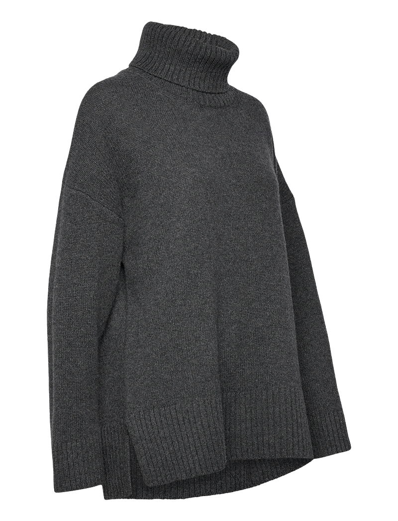 Day Birger et Mikkelsen - Lansbury - Soft Lamb - rullekraver - dark grey melange - 2