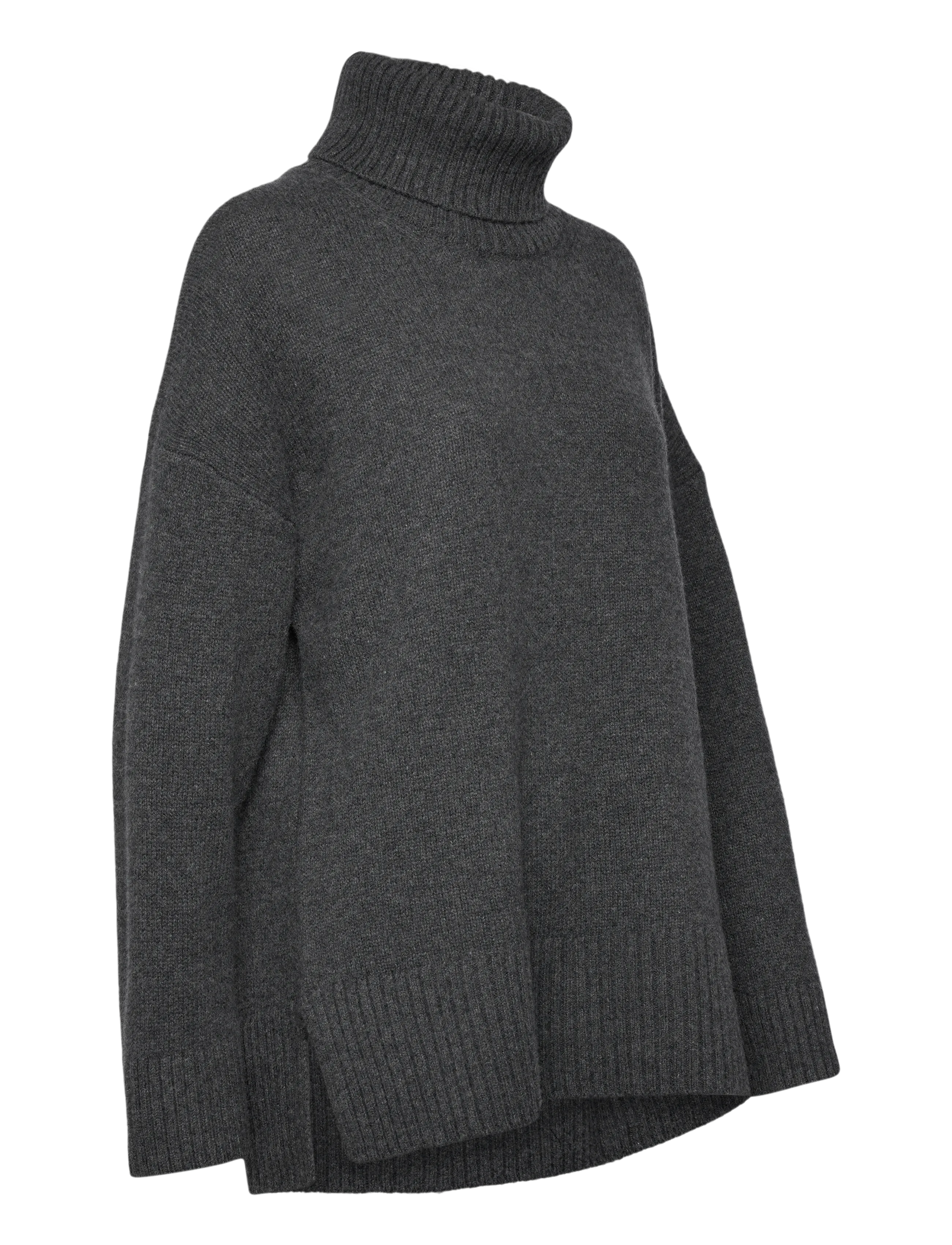 Day Birger et Mikkelsen - Lansbury - Soft Lamb - rullekraver - dark grey melange - 2