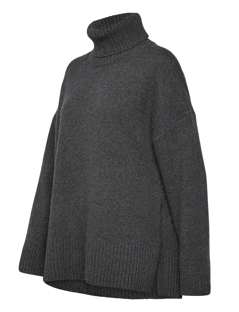 Day Birger et Mikkelsen - Lansbury - Soft Lamb - rullekraver - dark grey melange - 3