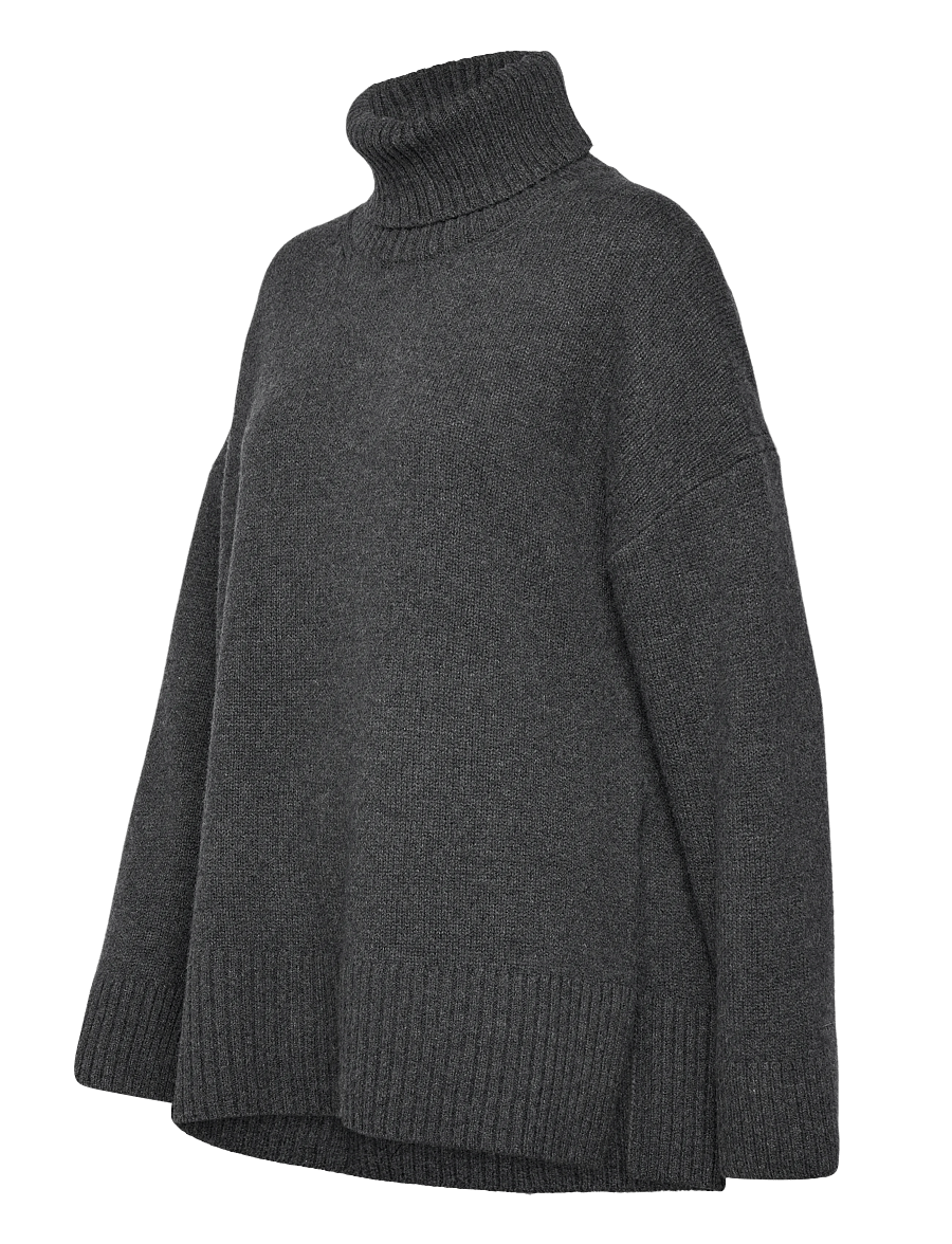 Day Birger et Mikkelsen - Lansbury - Soft Lamb - rollkragenpullover - dark grey melange - 3