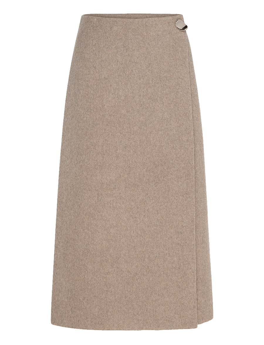 Day Birger et Mikkelsen - Pepper - Double Faced Wool - midi-röcke - beige melange - 1