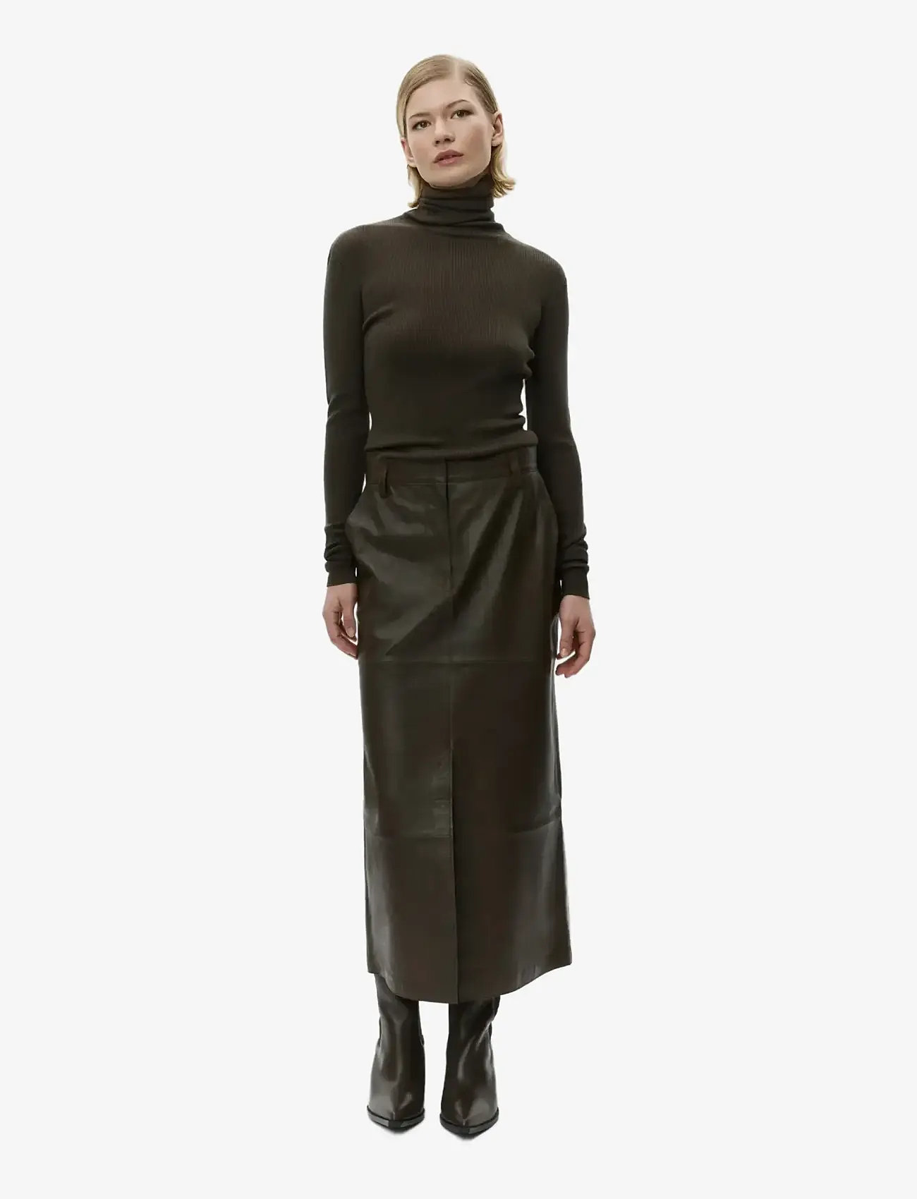 Day Birger et Mikkelsen - Anna - Leather Contemporary - midinederdele - wren - 2