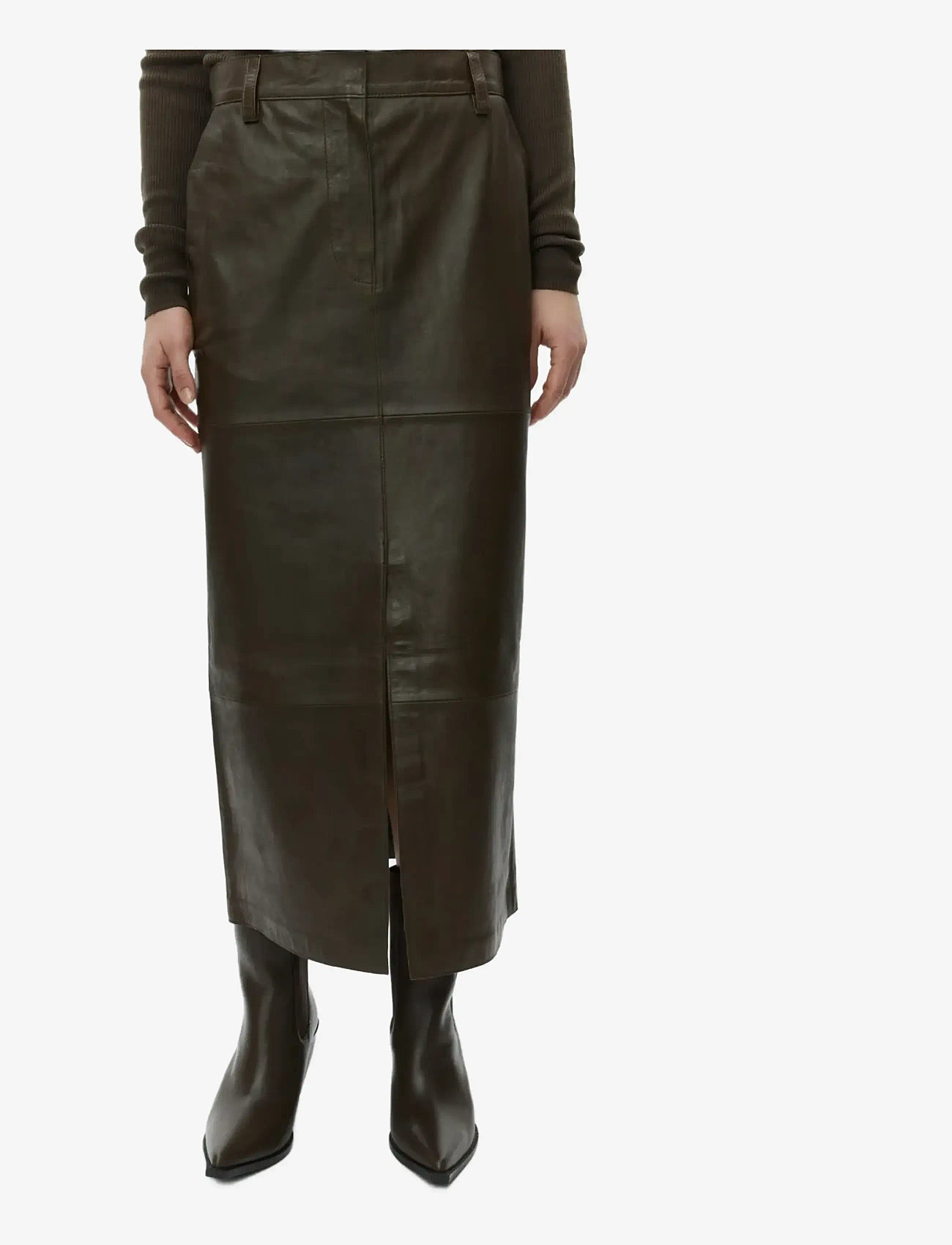 Day Birger et Mikkelsen - Anna - Leather Contemporary - midinederdele - wren - 3