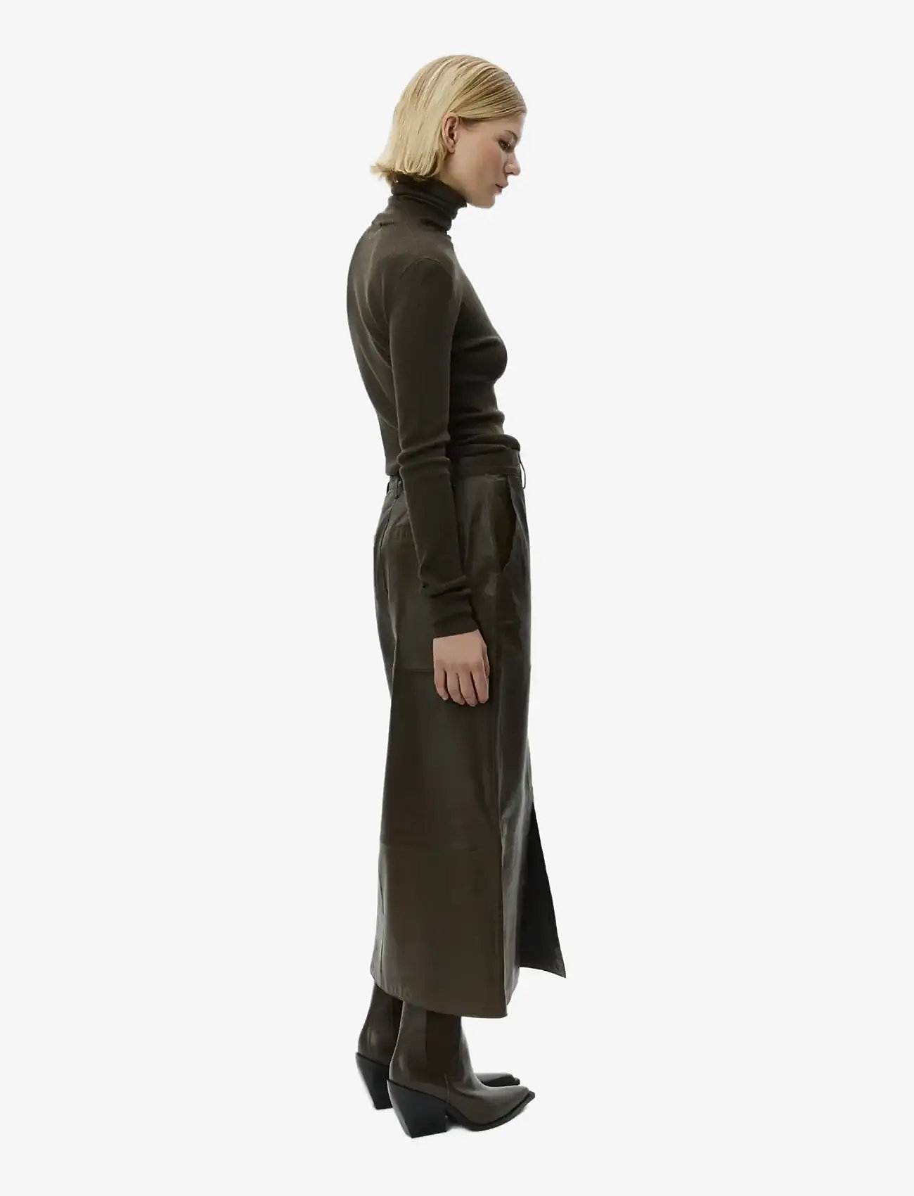 Day Birger et Mikkelsen - Anna - Leather Contemporary - midinederdele - wren - 5