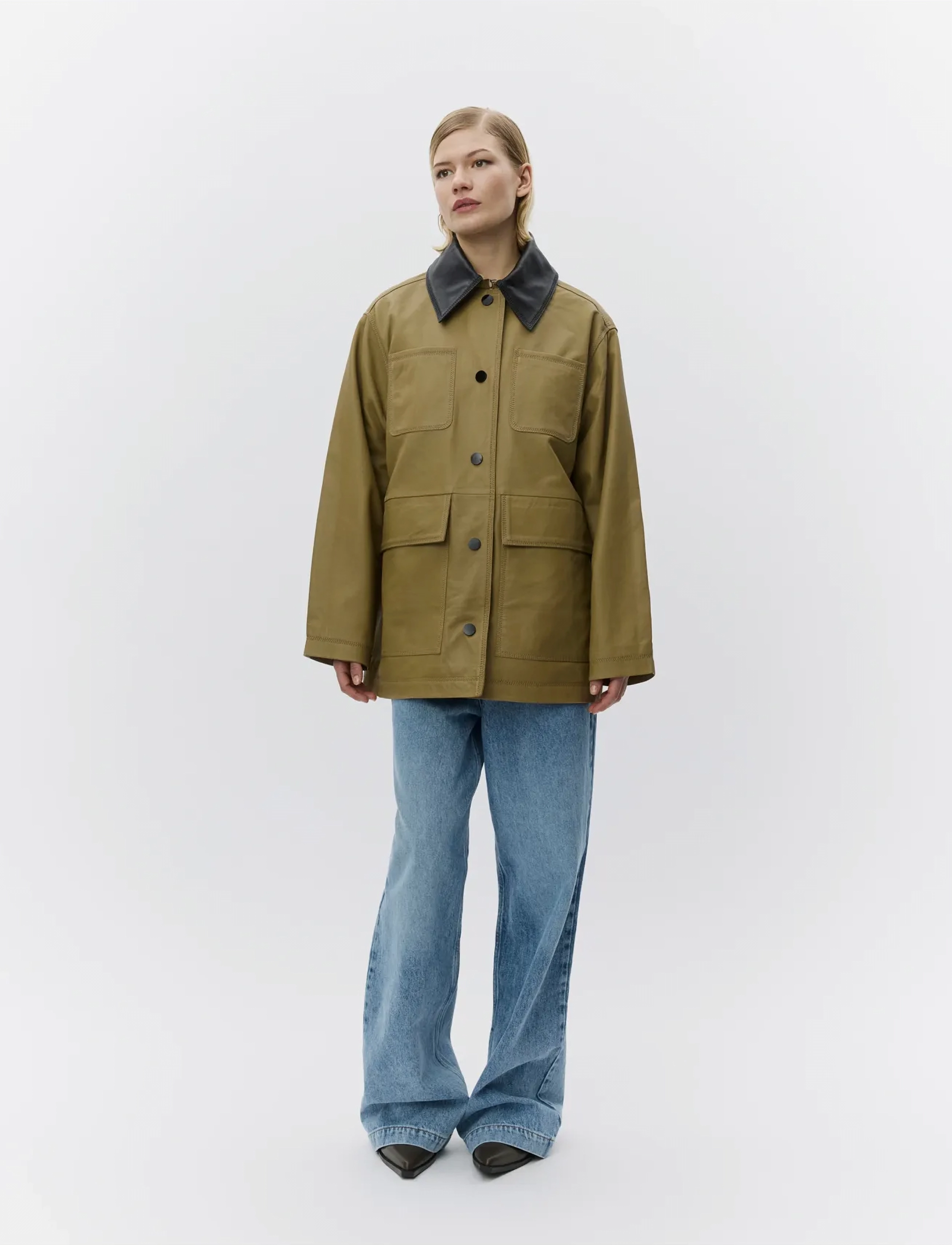Day Birger et Mikkelsen Francie - Vintage Lamb - Transitional Layering - ELMWOOD / khaki/green