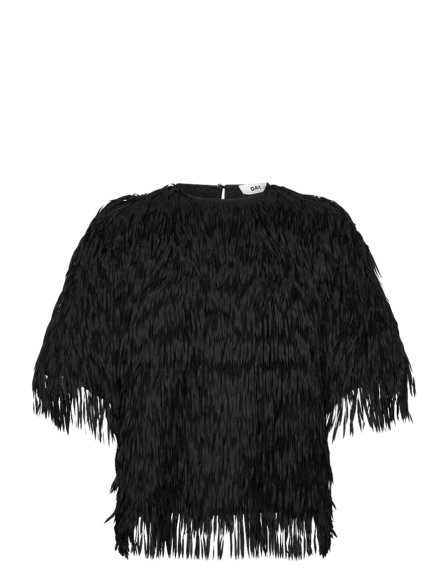 Day Birger et Mikkelsen - Barcelona - Delicate Fringes - t-shirts - black - 1