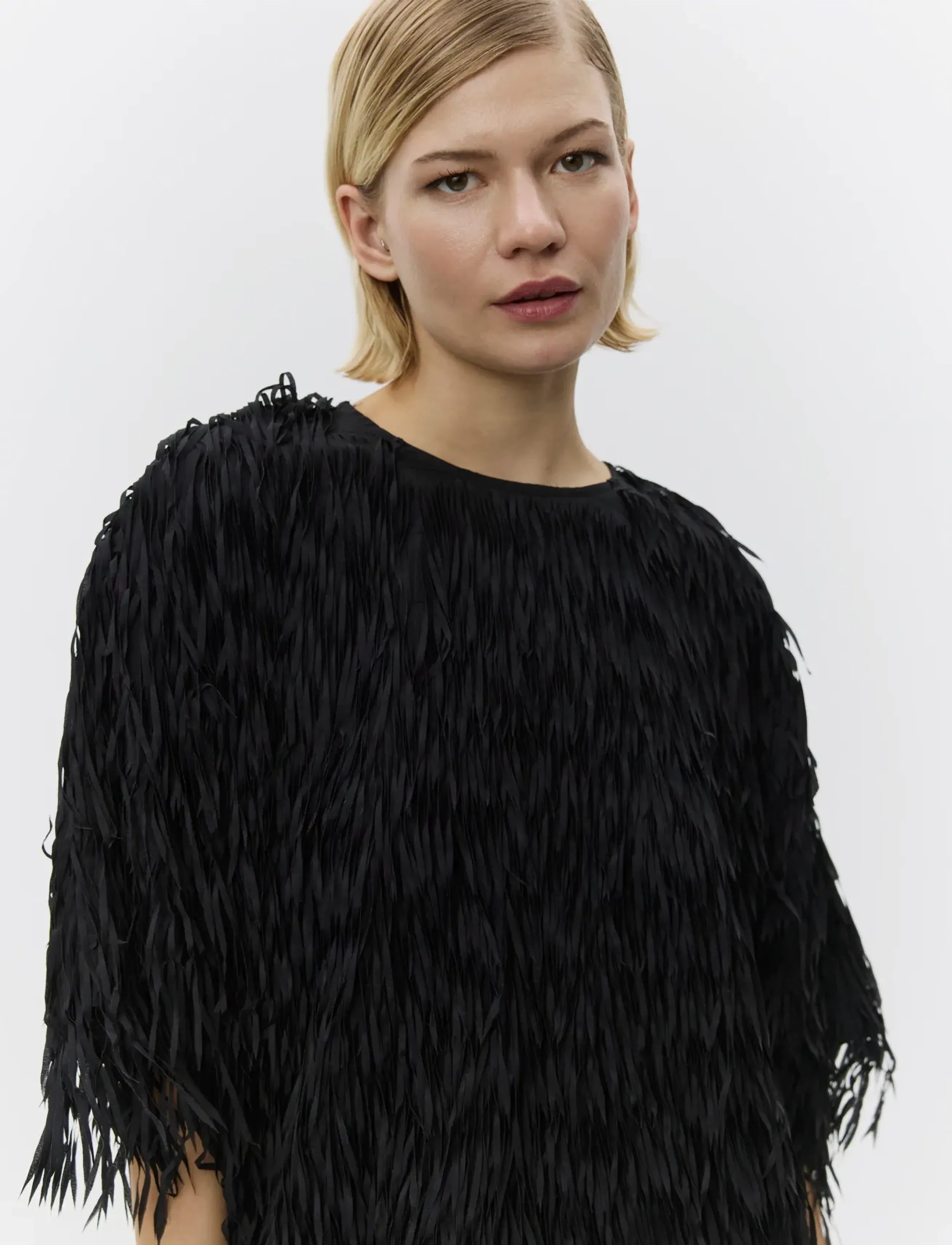 Day Birger et Mikkelsen Barcelona Delicate Fringes, Kvinder, Frynse Top, Sort, Str: 36