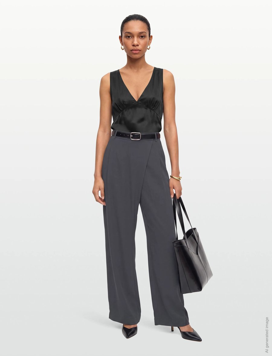 Day Birger et Mikkelsen - Brock - Matte Crepe - anzugshosen - ebony - 0