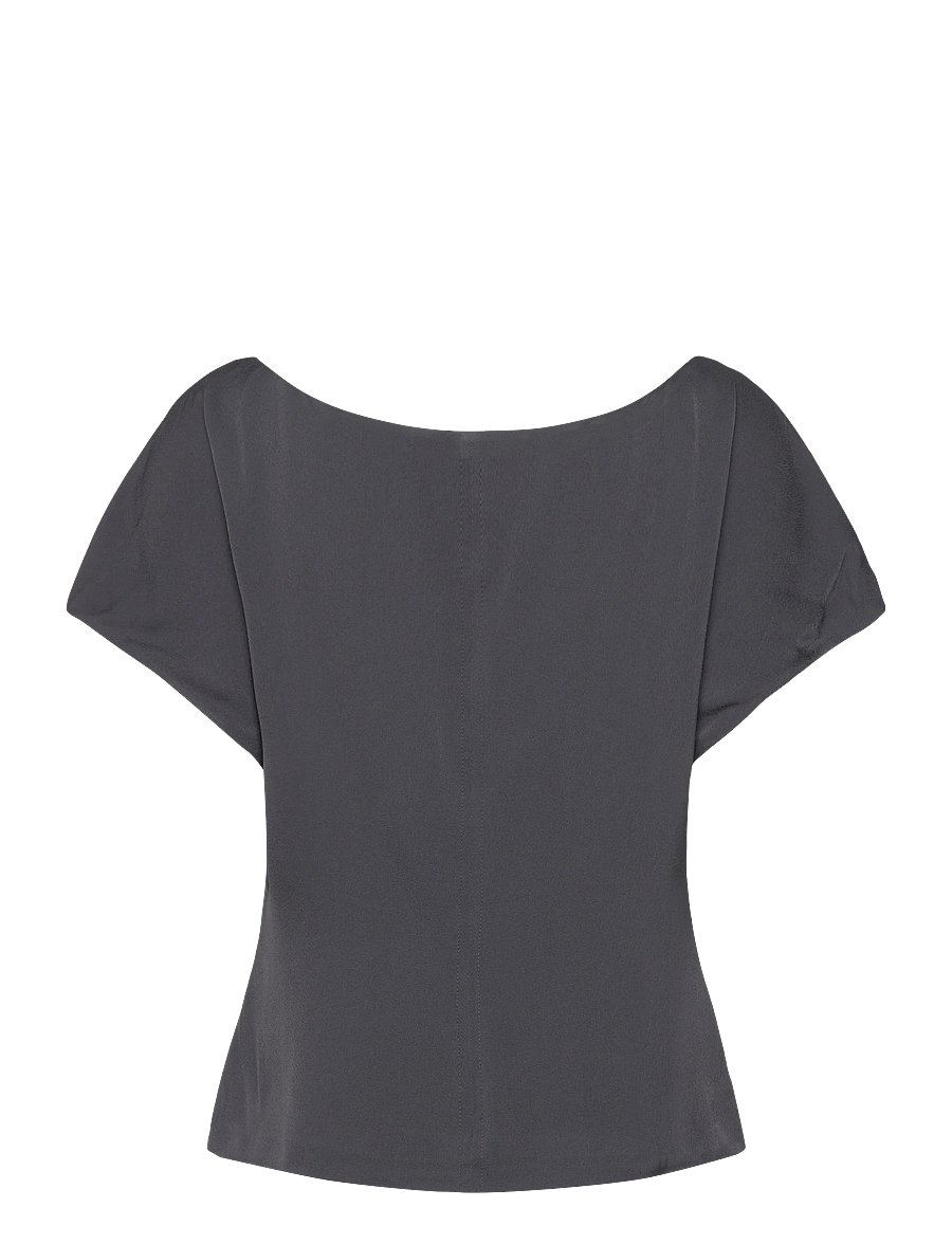 Day Birger et Mikkelsen - Lester - Matte Crepe - lühikeste varrukatega pluusid - ebony - 2