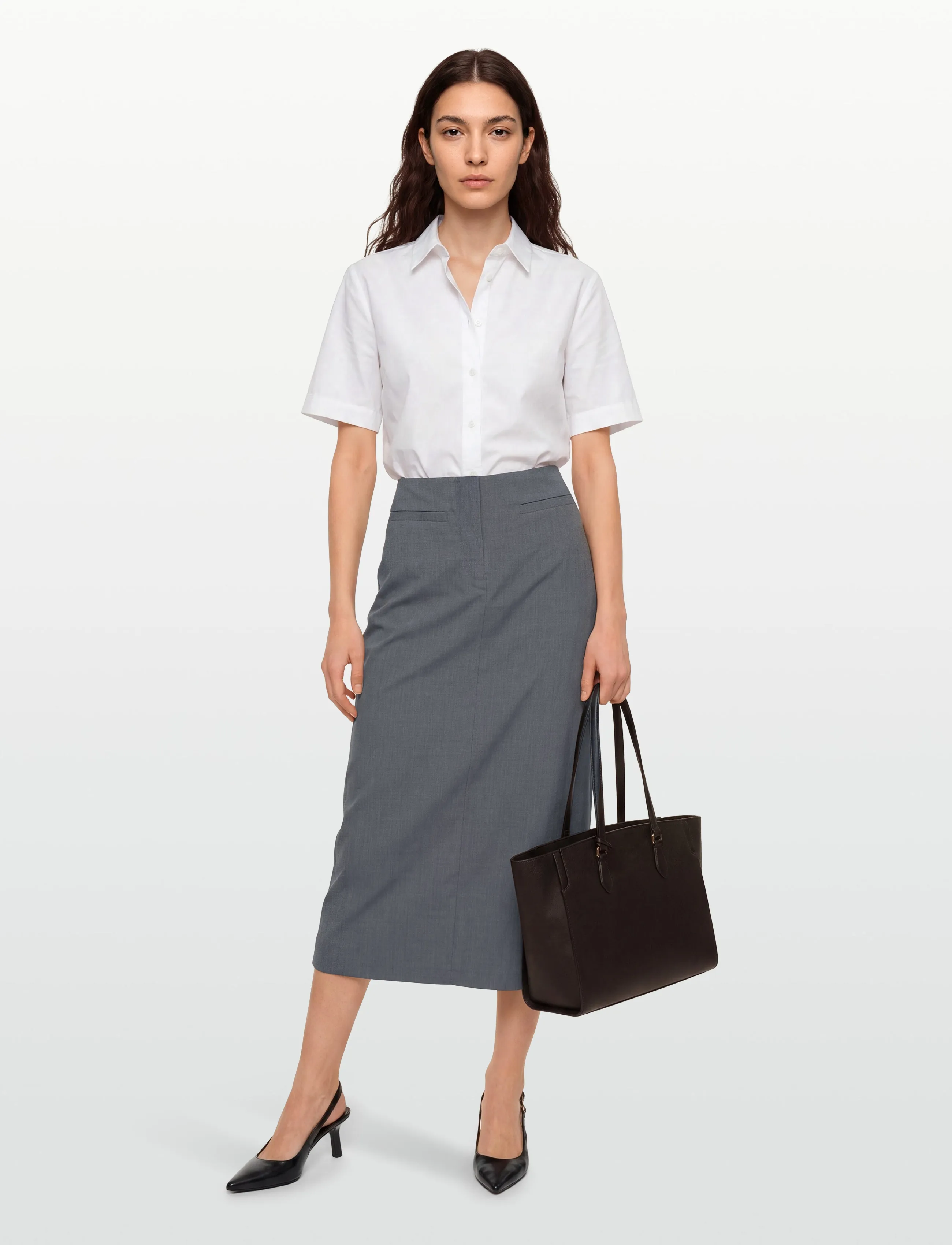Day Birger et Mikkelsen - Lorelai - Classic Suiting - midi nederdele - ebony - 0