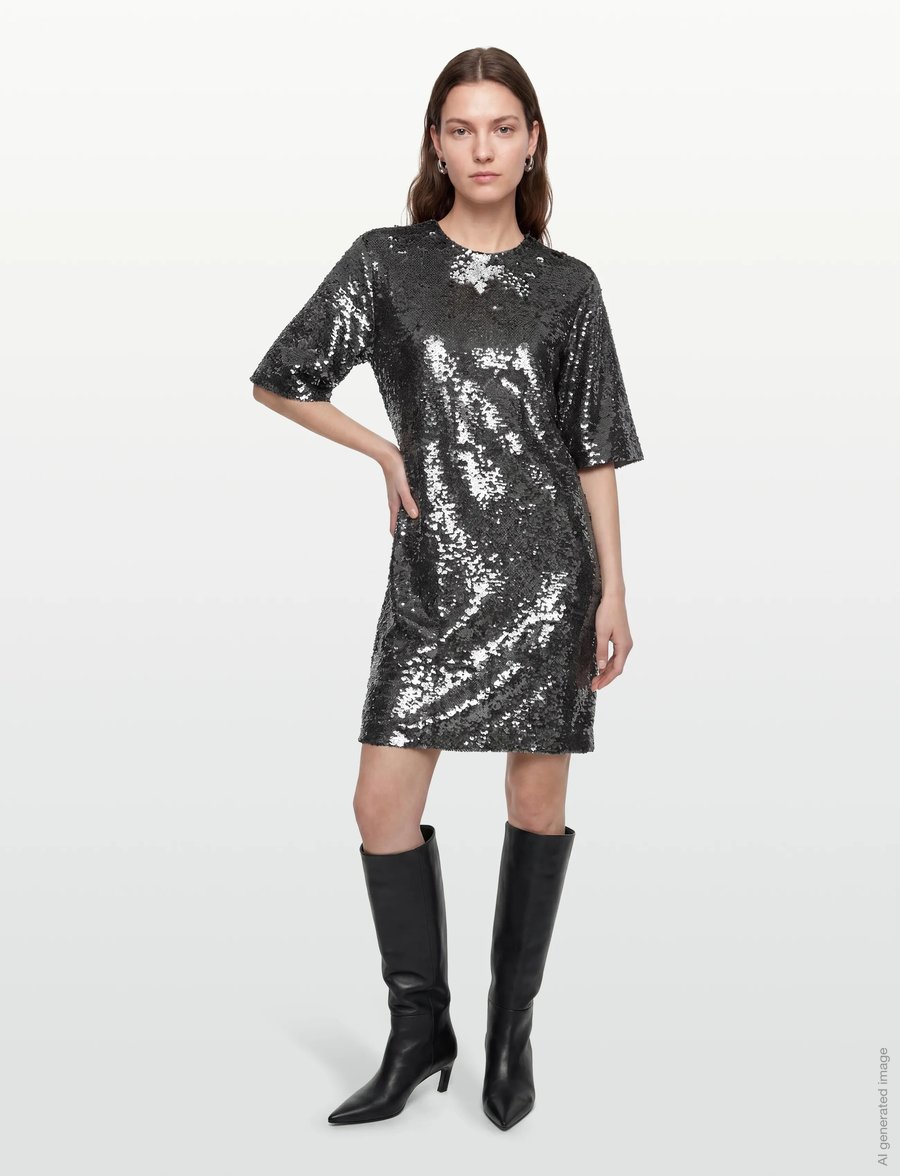 Day Birger et Mikkelsen - Nori - Sequins - paillettenkleider - silver mix - 0