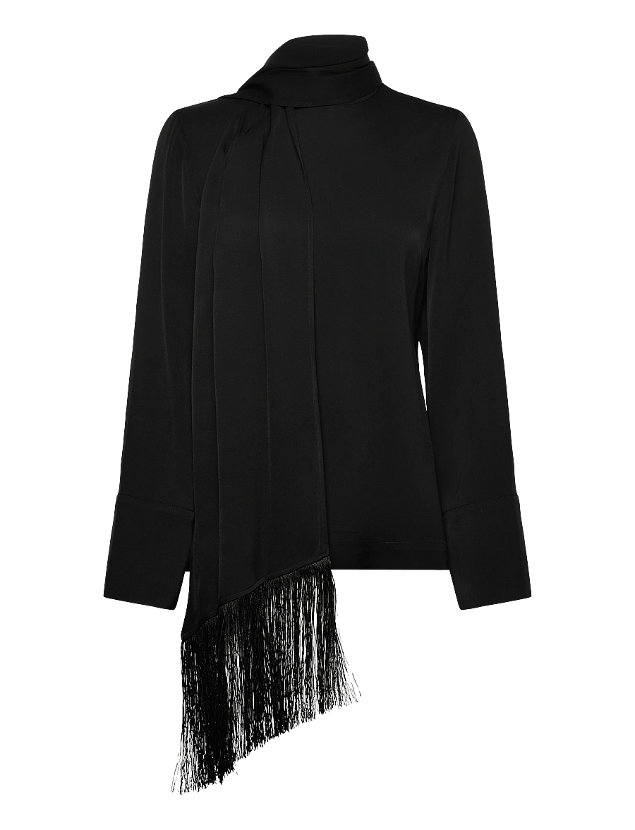 Day Birger et Mikkelsen - Rios - Matte Crepe - långärmade blusar - black - 1