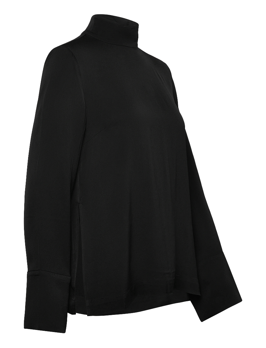 Day Birger et Mikkelsen - Rios - Matte Crepe - långärmade blusar - black - 4