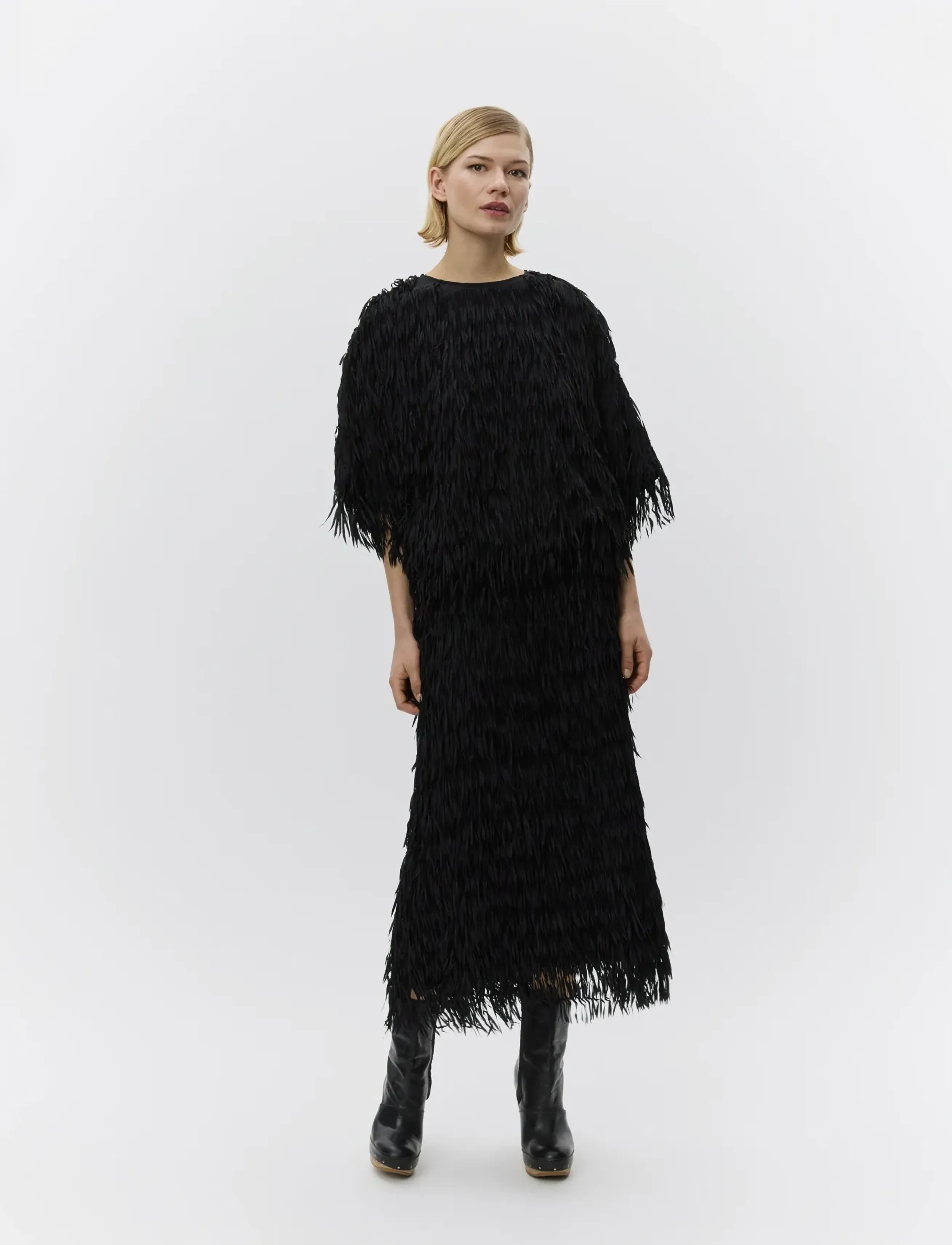 Day Birger et Mikkelsen Sabrina - Delicate Fringes - Midi-Röcke - BLACK / black