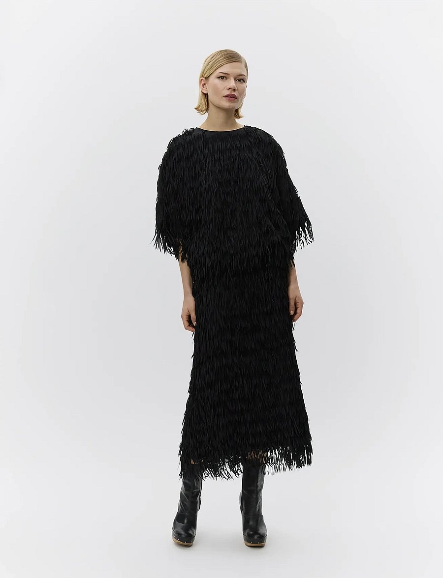 Day Birger et Mikkelsen - Sabrina - Delicate Fringes - midi-röcke - black - 0