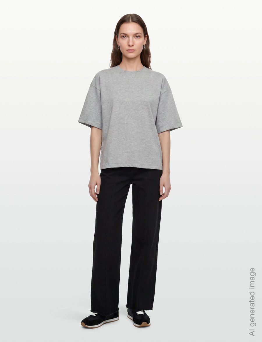 Day Birger et Mikkelsen - Drew - Heavy Jersey - t-shirts - light grey melange - 0