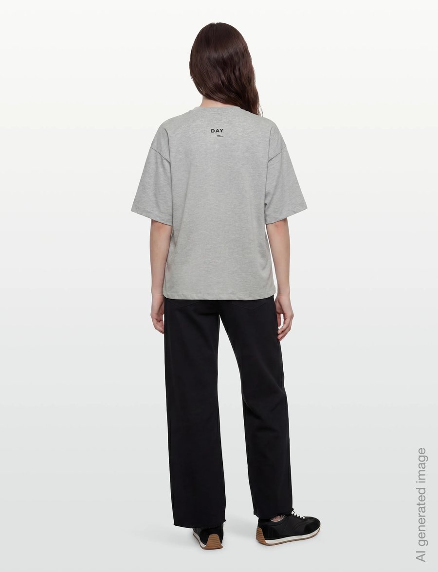 Day Birger et Mikkelsen - Drew - Heavy Jersey - t-shirts - light grey melange - 4