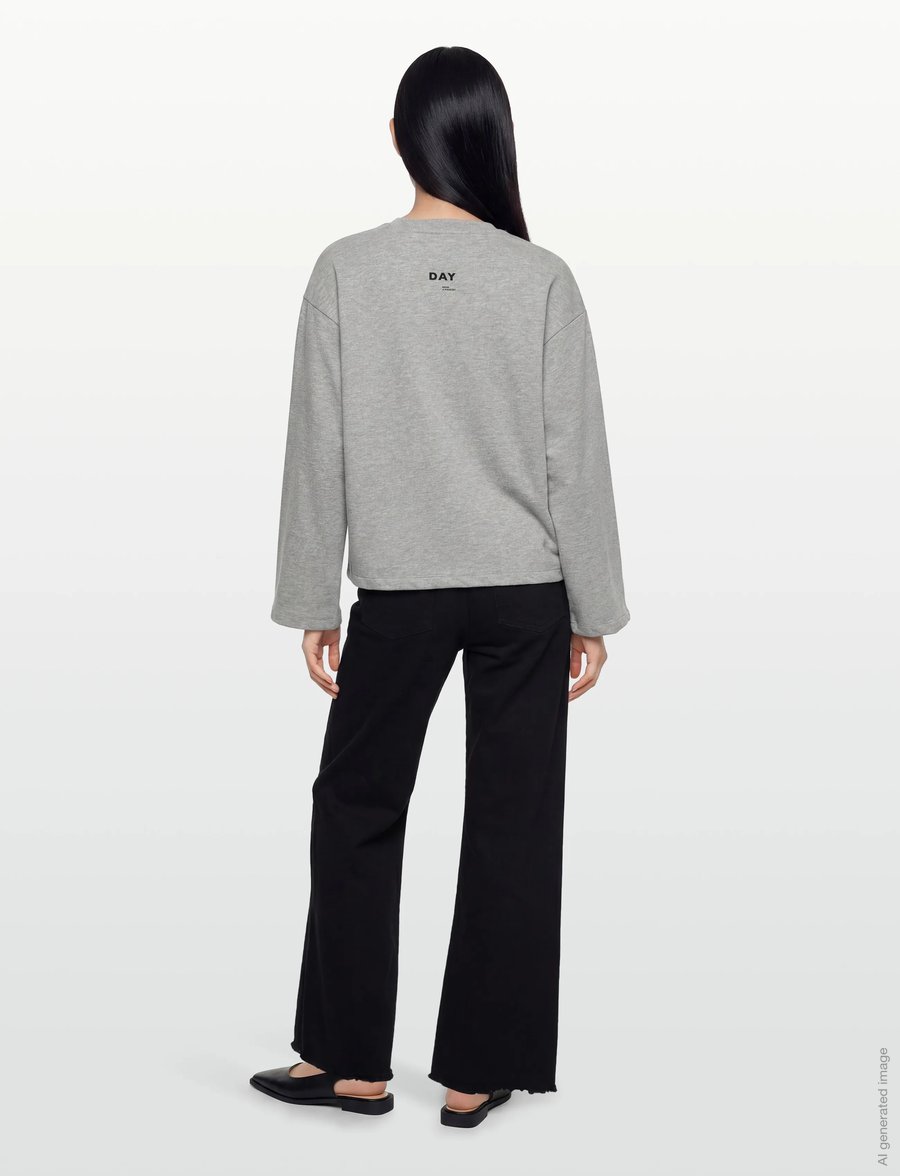 Day Birger et Mikkelsen - Golda - Heavy Jersey - sweatshirts & hoodies - light grey melange - 4