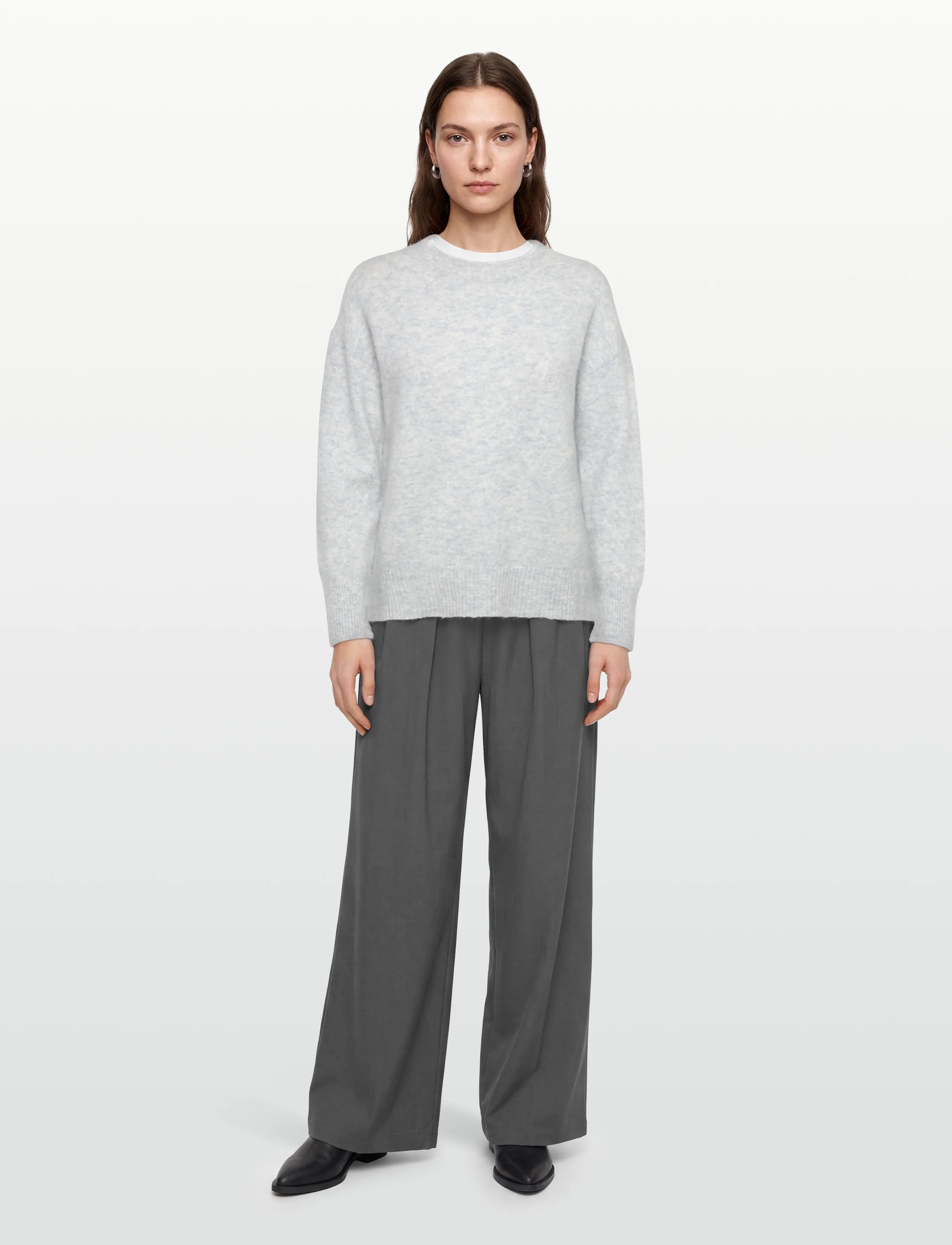 Day Birger et Mikkelsen Dooly - Cozy Days, S, Grey, Strik > Trøjer, Dame