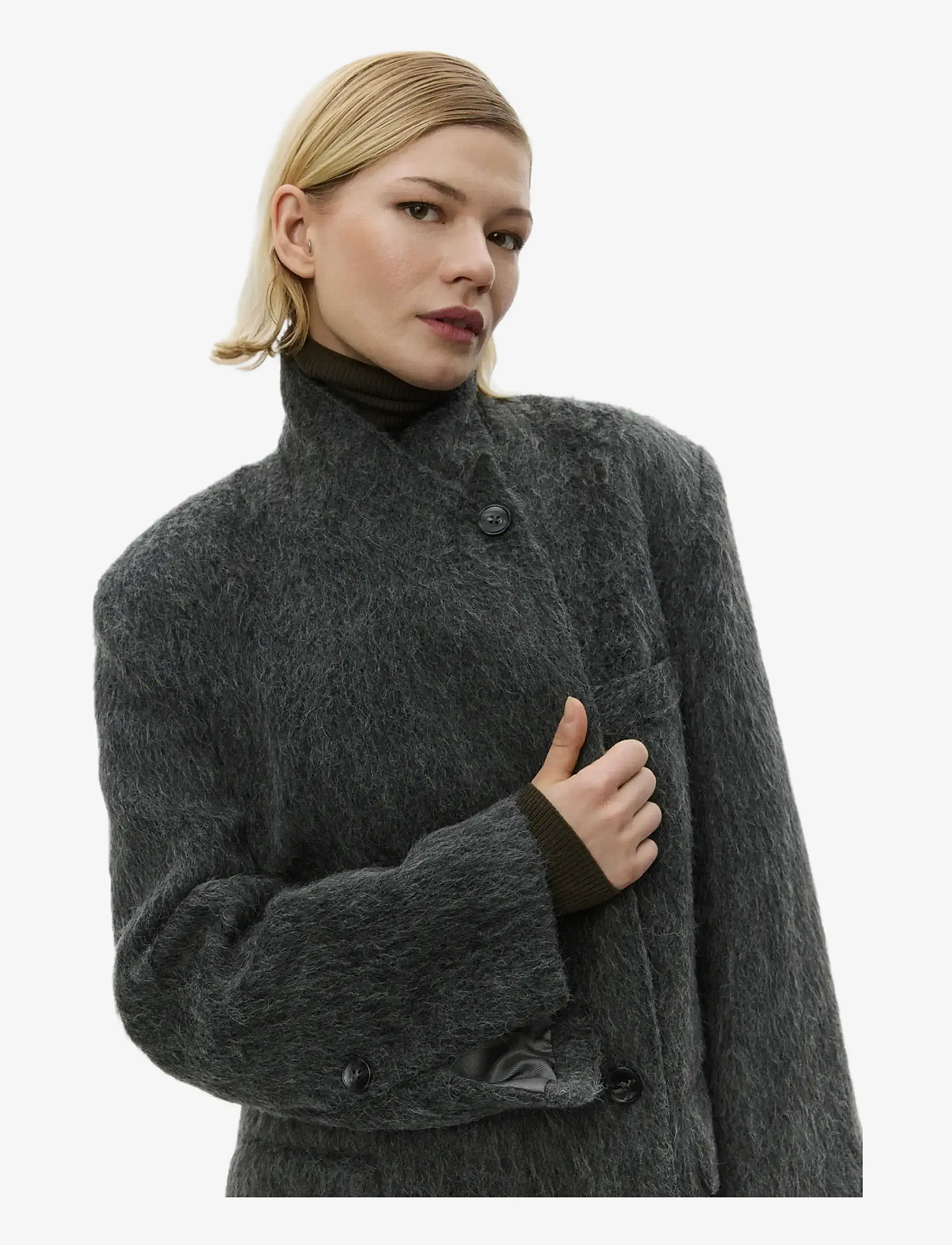 Day Birger et Mikkelsen - Madrid - Hairy Wool - villased jakid - medium grey melange - 3