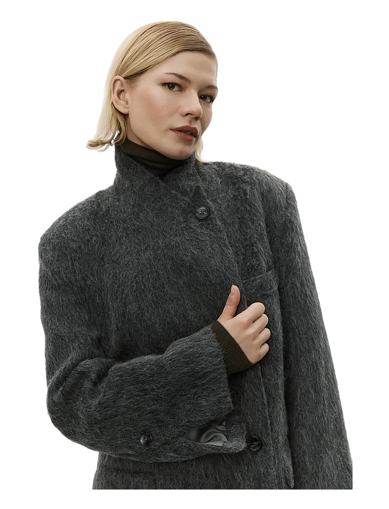 Day Birger et Mikkelsen - Madrid - Hairy Wool - villased jakid - medium grey melange - 3