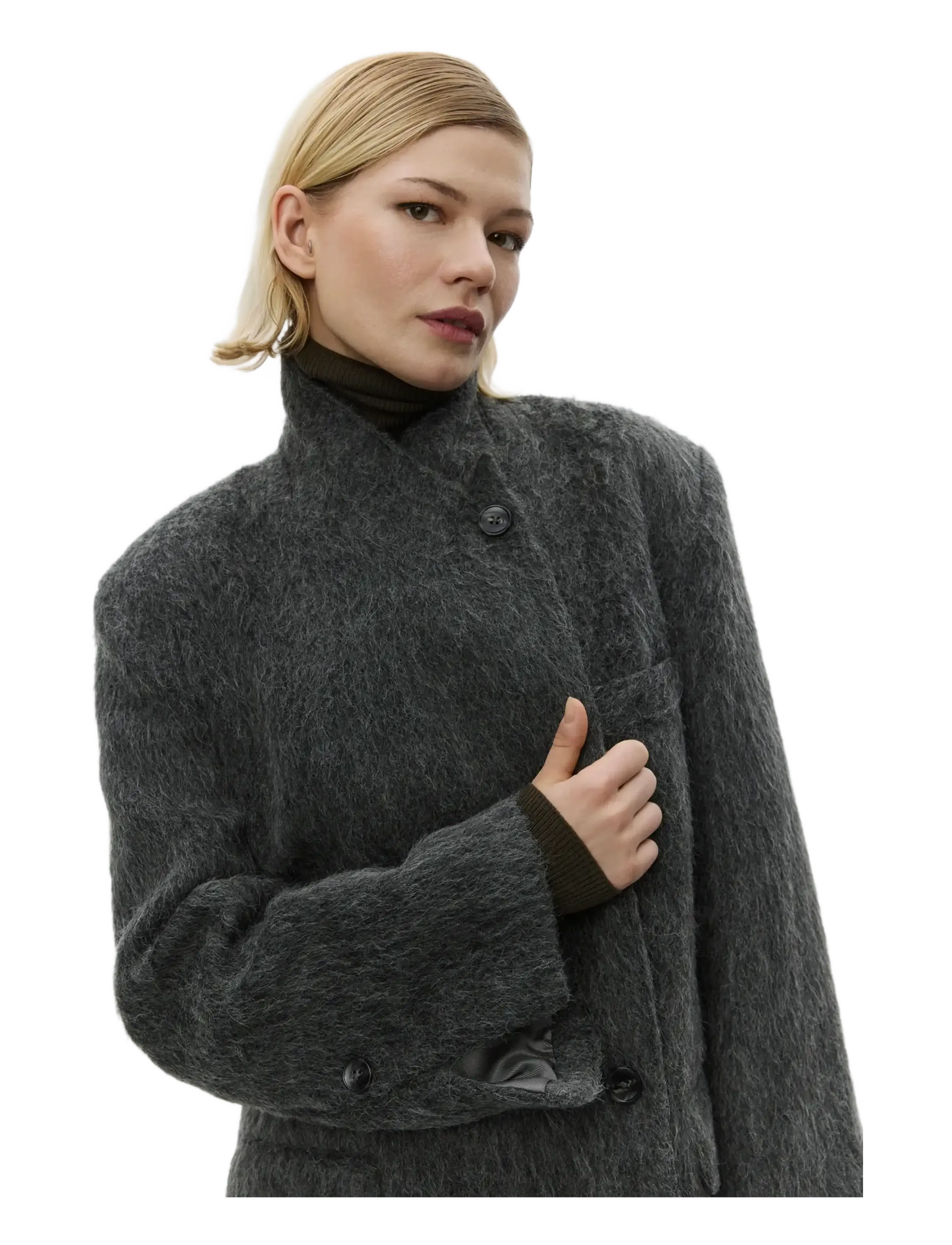 Day Birger et Mikkelsen - Madrid - Hairy Wool - outerwear - medium grey melange - 3