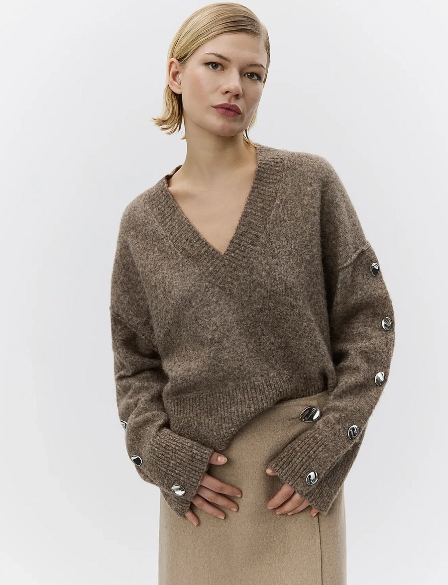 Day Birger et Mikkelsen - Solange - Cozy Days - striktrøjer - wren melange - 0