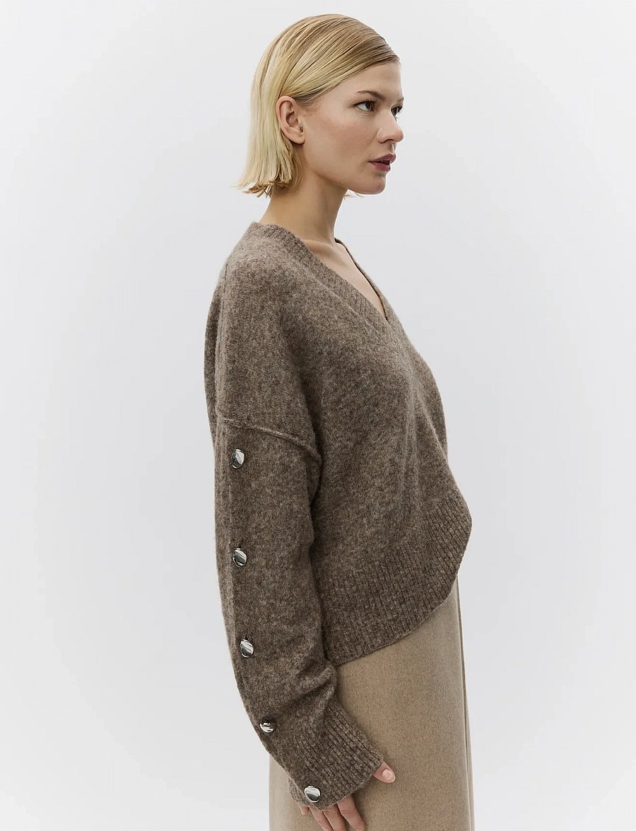 Day Birger et Mikkelsen - Solange - Cozy Days - striktrøjer - wren melange - 4