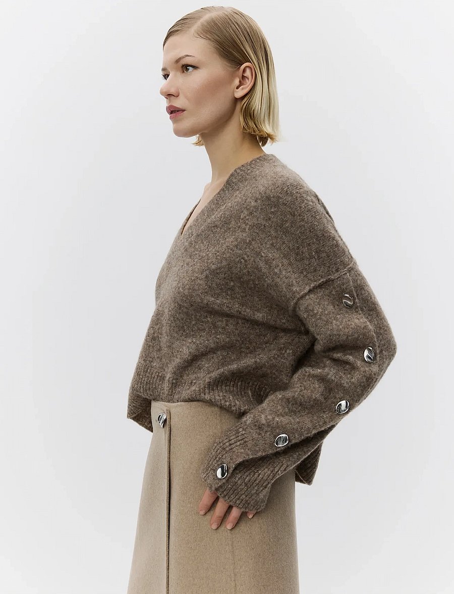 Day Birger et Mikkelsen - Solange - Cozy Days - striktrøjer - wren melange - 5