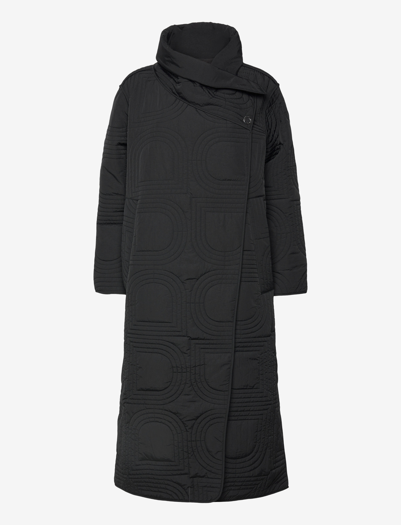Day Birger et Mikkelsen - Teme - Rhombus Quilt - uldfrakker - black - 0