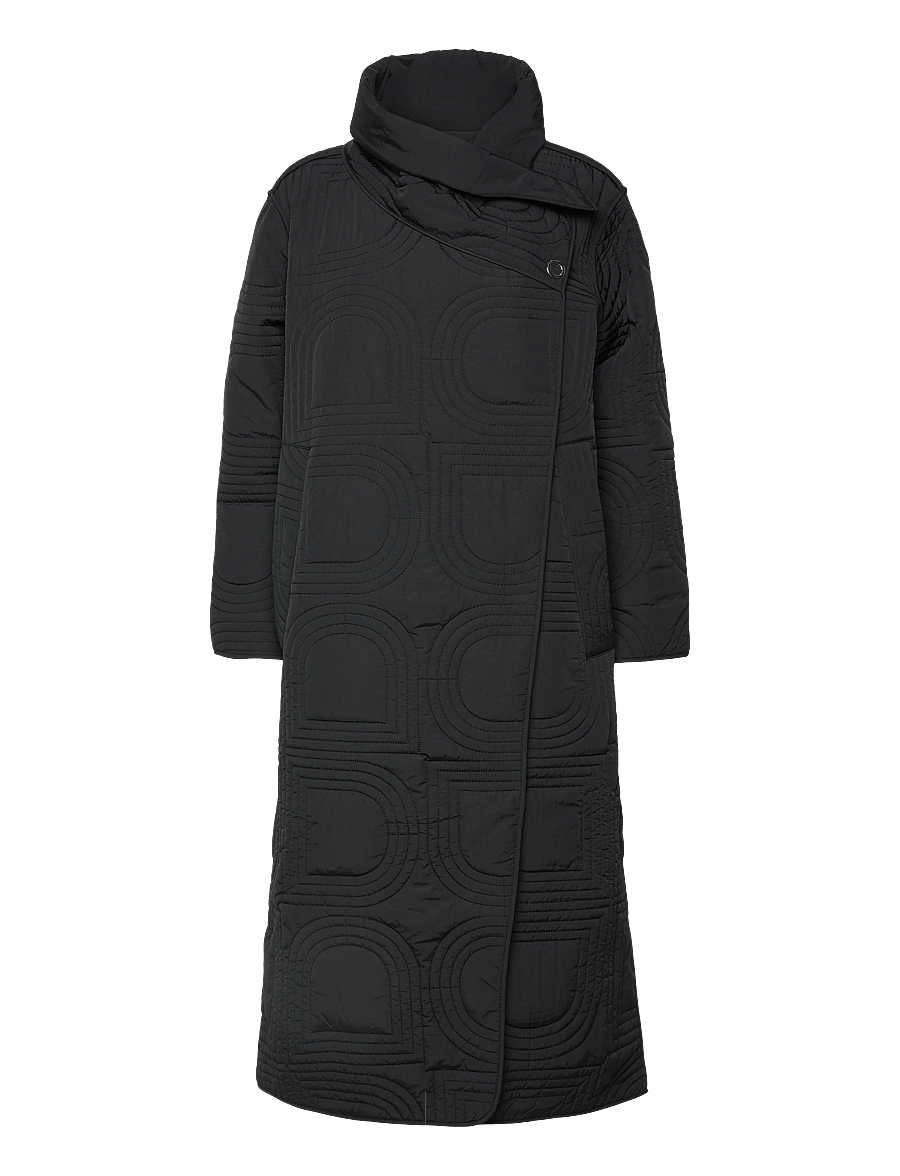 Day Birger et Mikkelsen - Teme - Rhombus Quilt - wollmäntel - black - 0