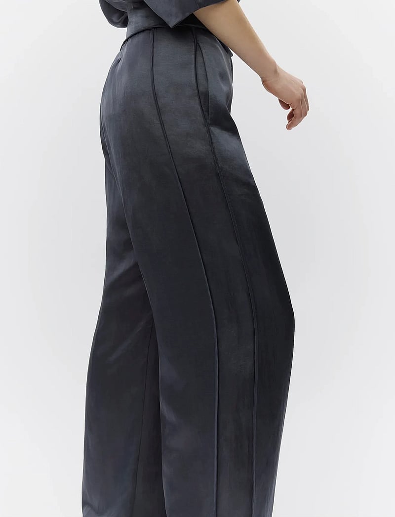 Day Birger et Mikkelsen - Elms - High shine blend - hosen mit weitem bein - ebony - 4