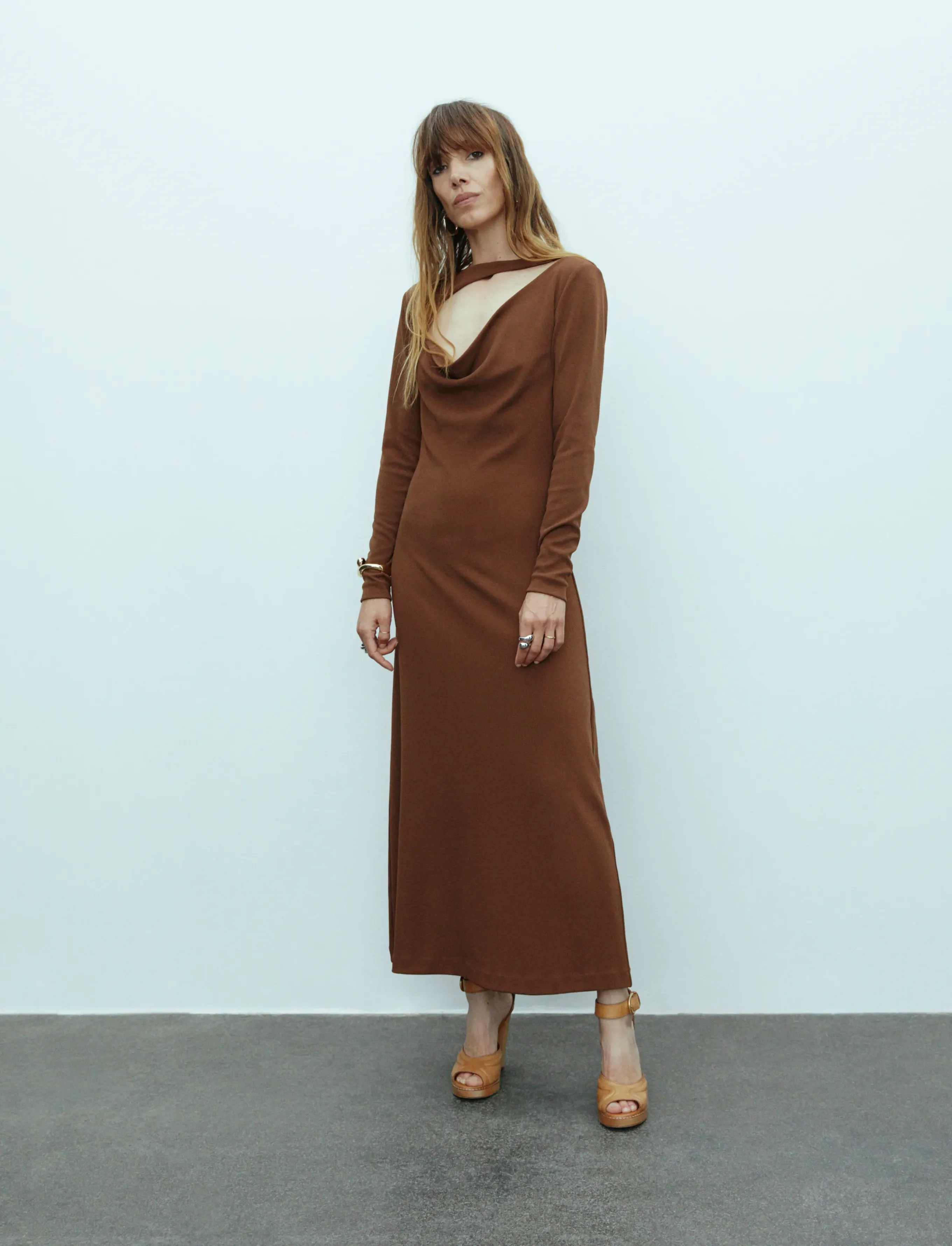 Day Birger et Mikkelsen Ron - All Day Jersey, S, Brown, Kjoler > Knælange Og Midi, Dame